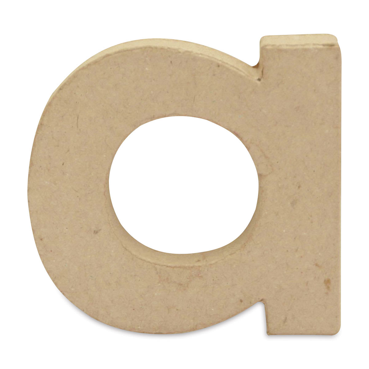 DecoPatch Paper Mache Small Kraft Letter - A, Lowercase, 3-1/2" W x 3-2/5" H x 1/2" D