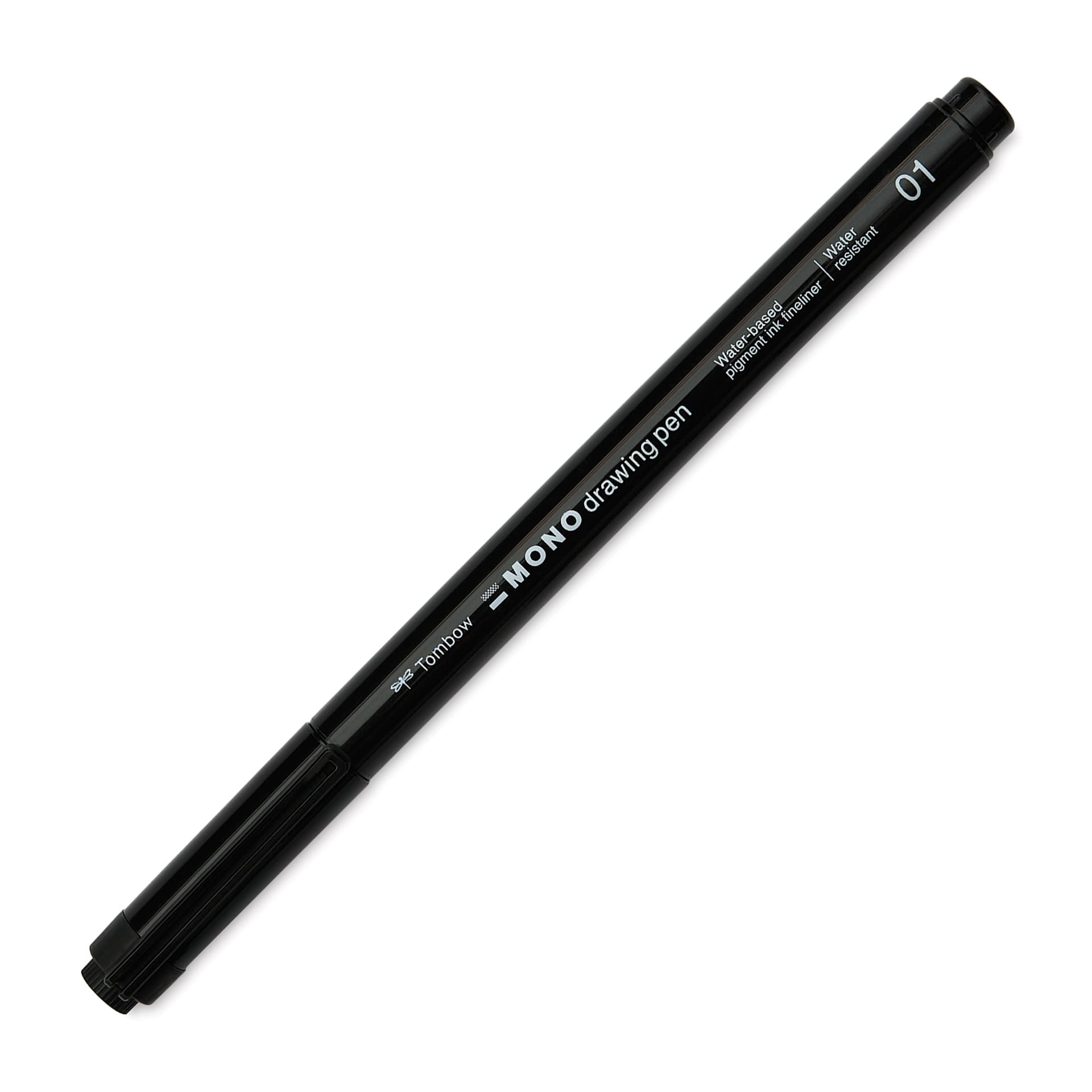 Tombow Mono Drawing Pen - Black, 01, cap on