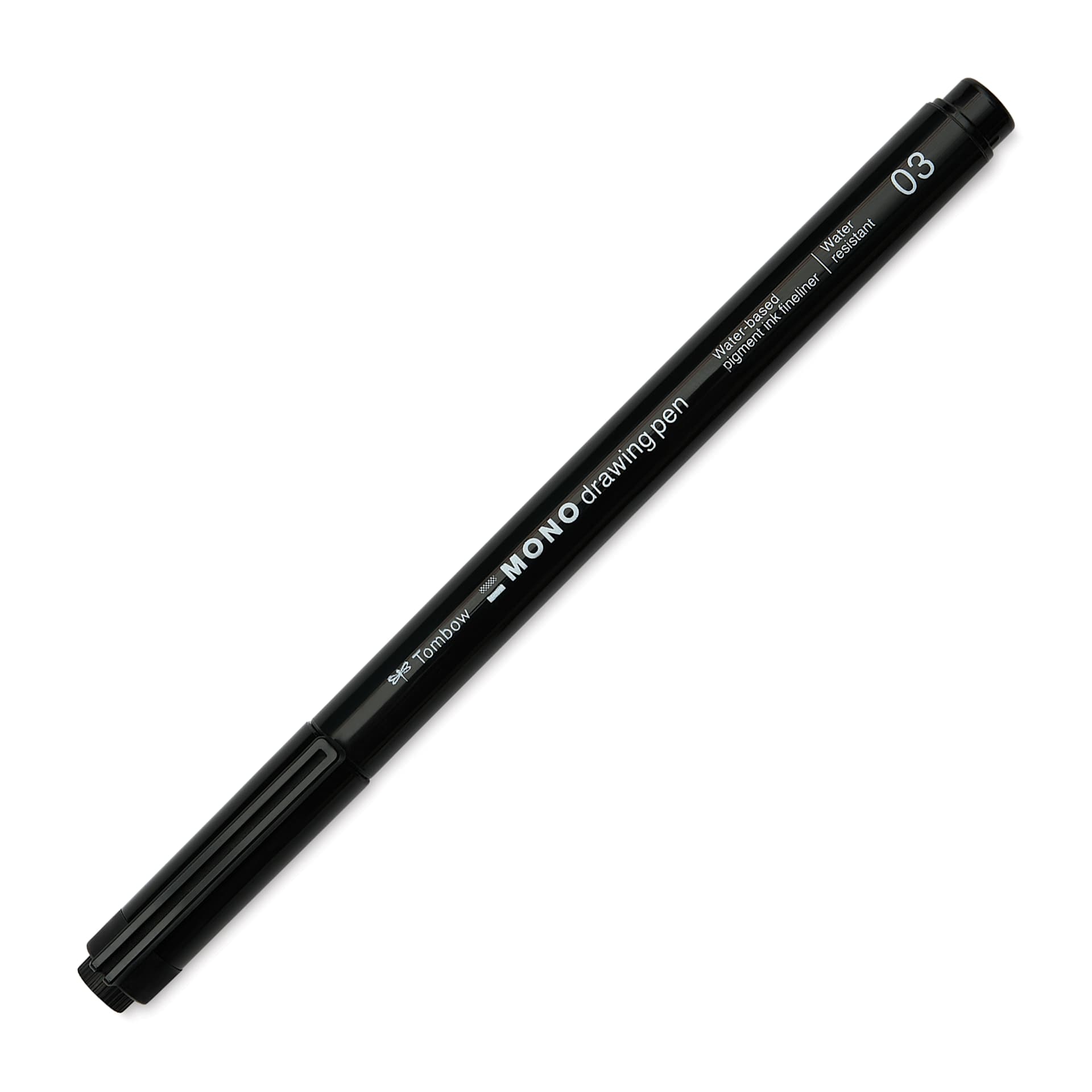 Tombow Mono Drawing Pen - Black, 03, cap on