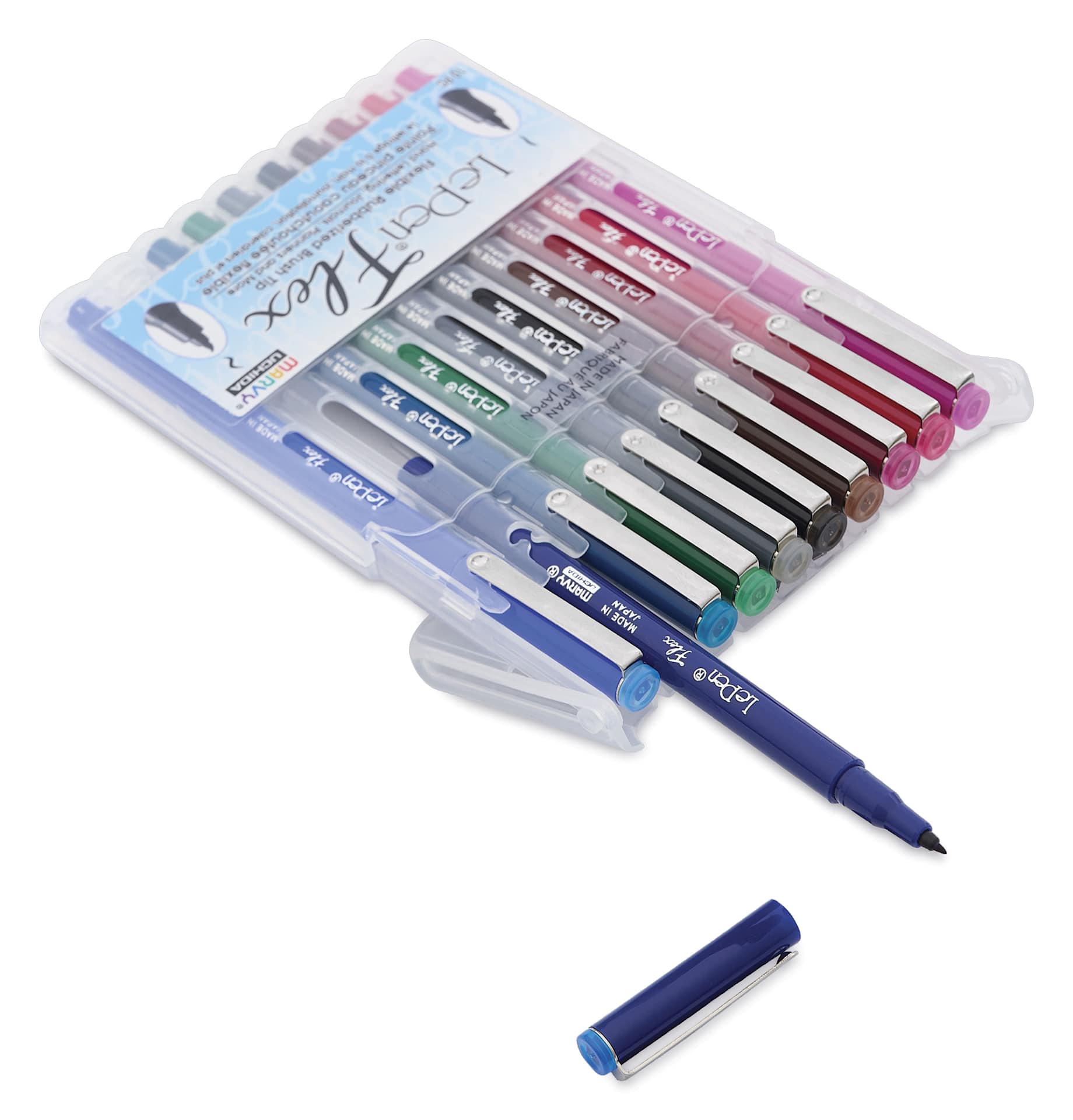 Marvy Uchida LePen Flex Marker - Set of 10, Primary