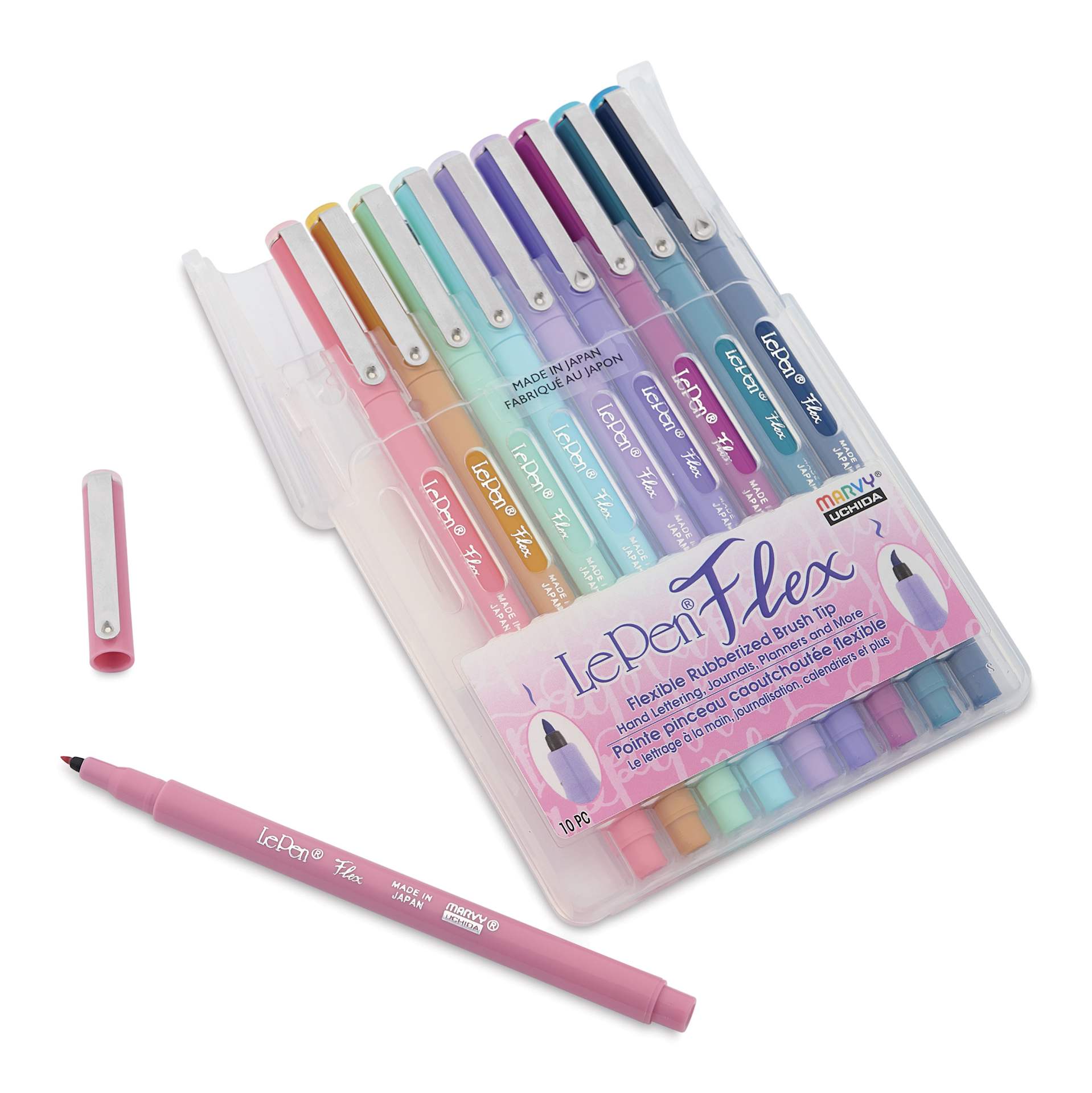 Marvy Uchida LePen Flex Marker - Set of 10, Pastel