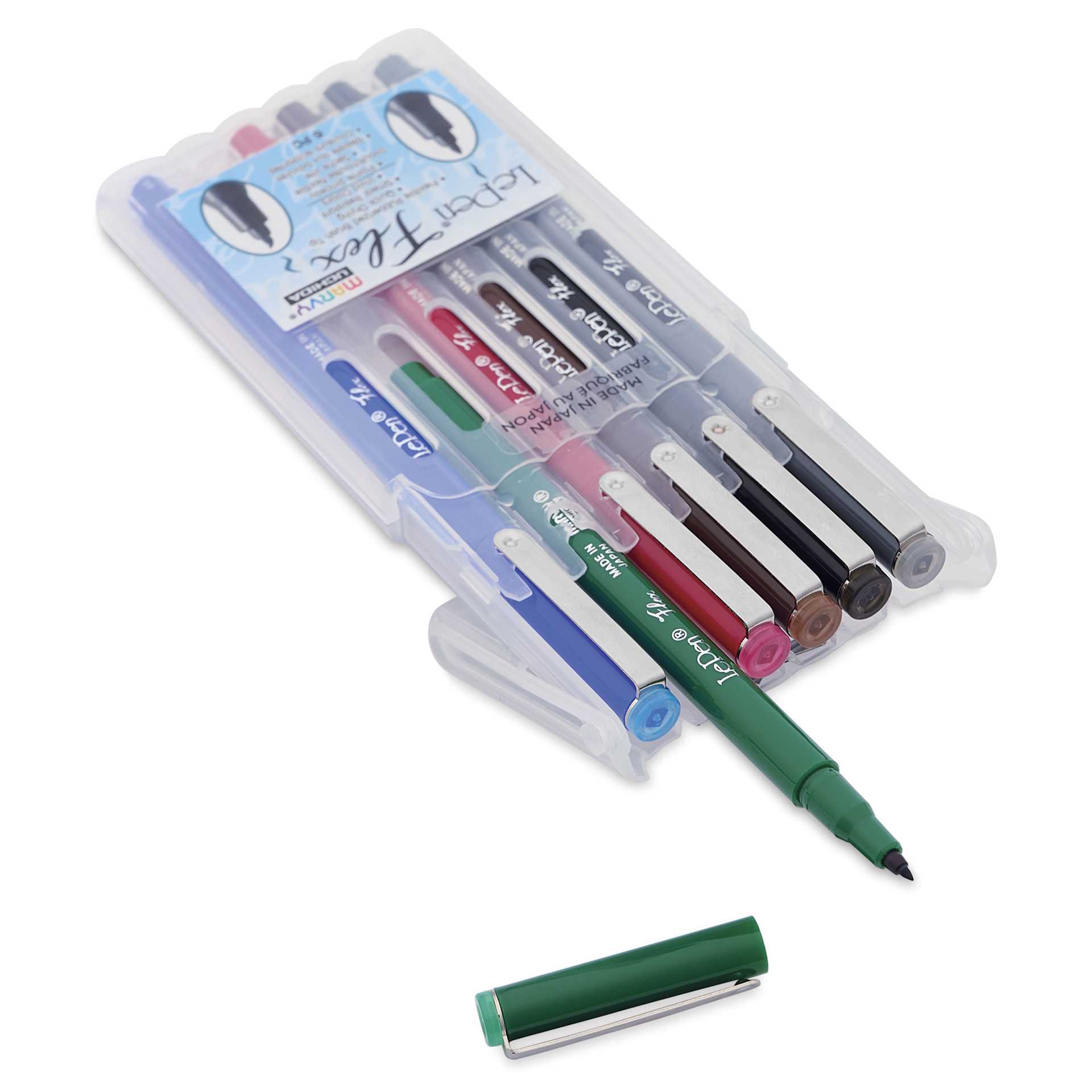 Marvy Uchida LePen Flex Marker - Set of 6, Primary