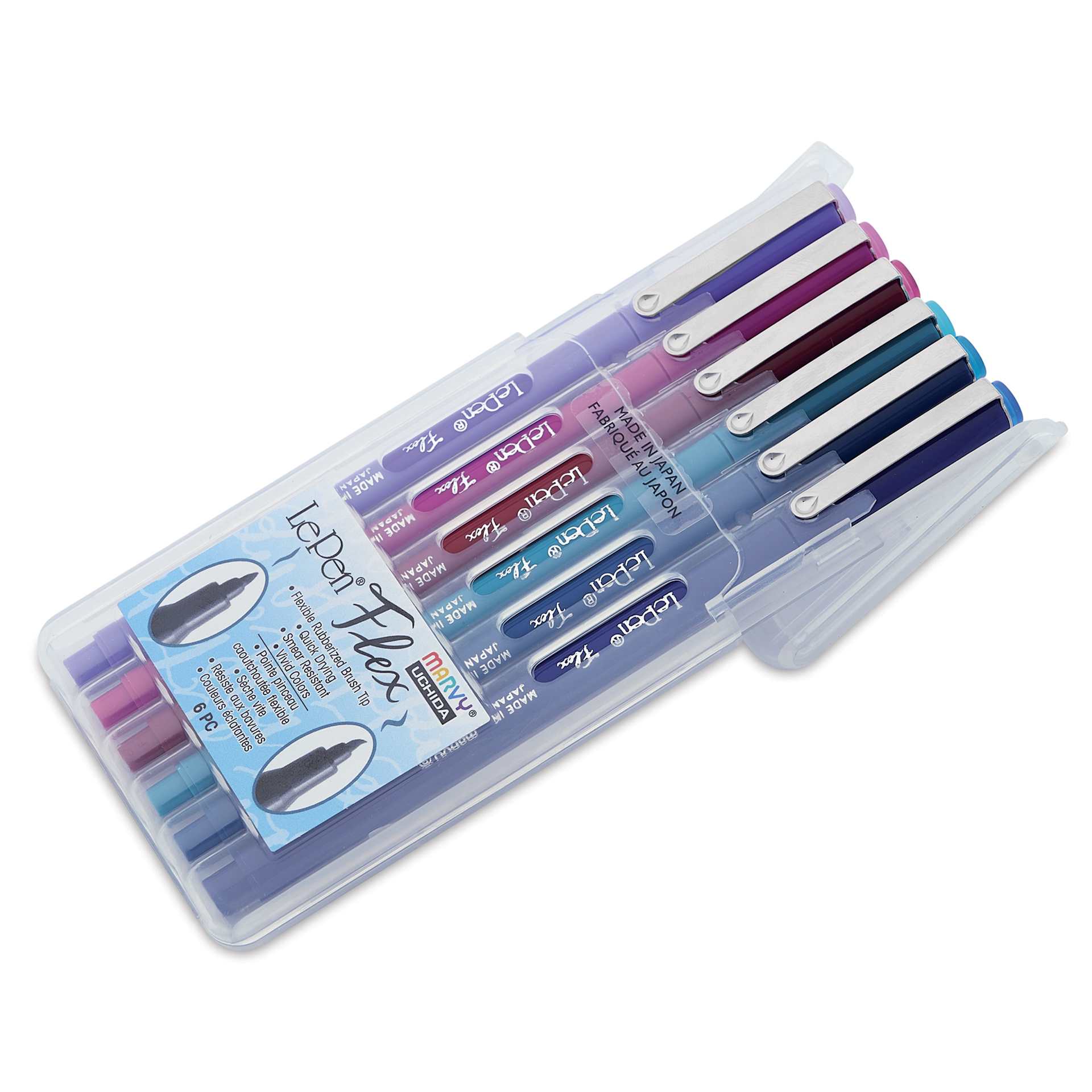 Marvy Uchida LePen Flex Marker - Set of 6, Jewel