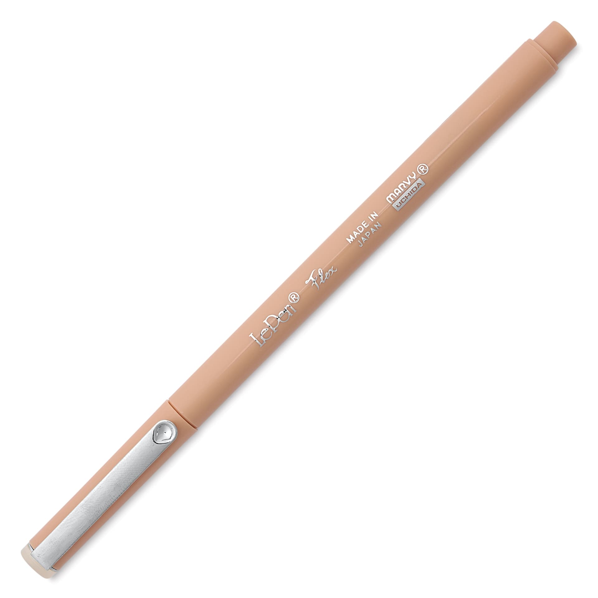 Marvy Uchida LePen Flex Marker - Coral Peach, cap on