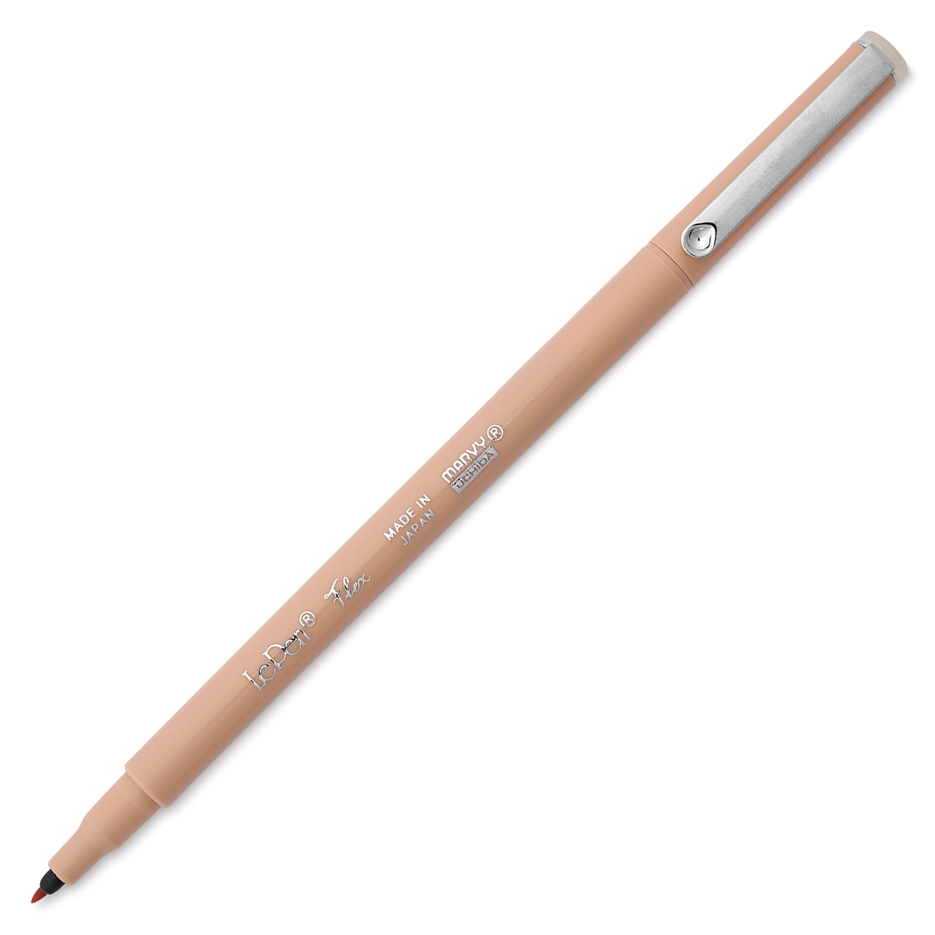 Marvy Uchida LePen Flex Marker - Coral Peach, cap off
