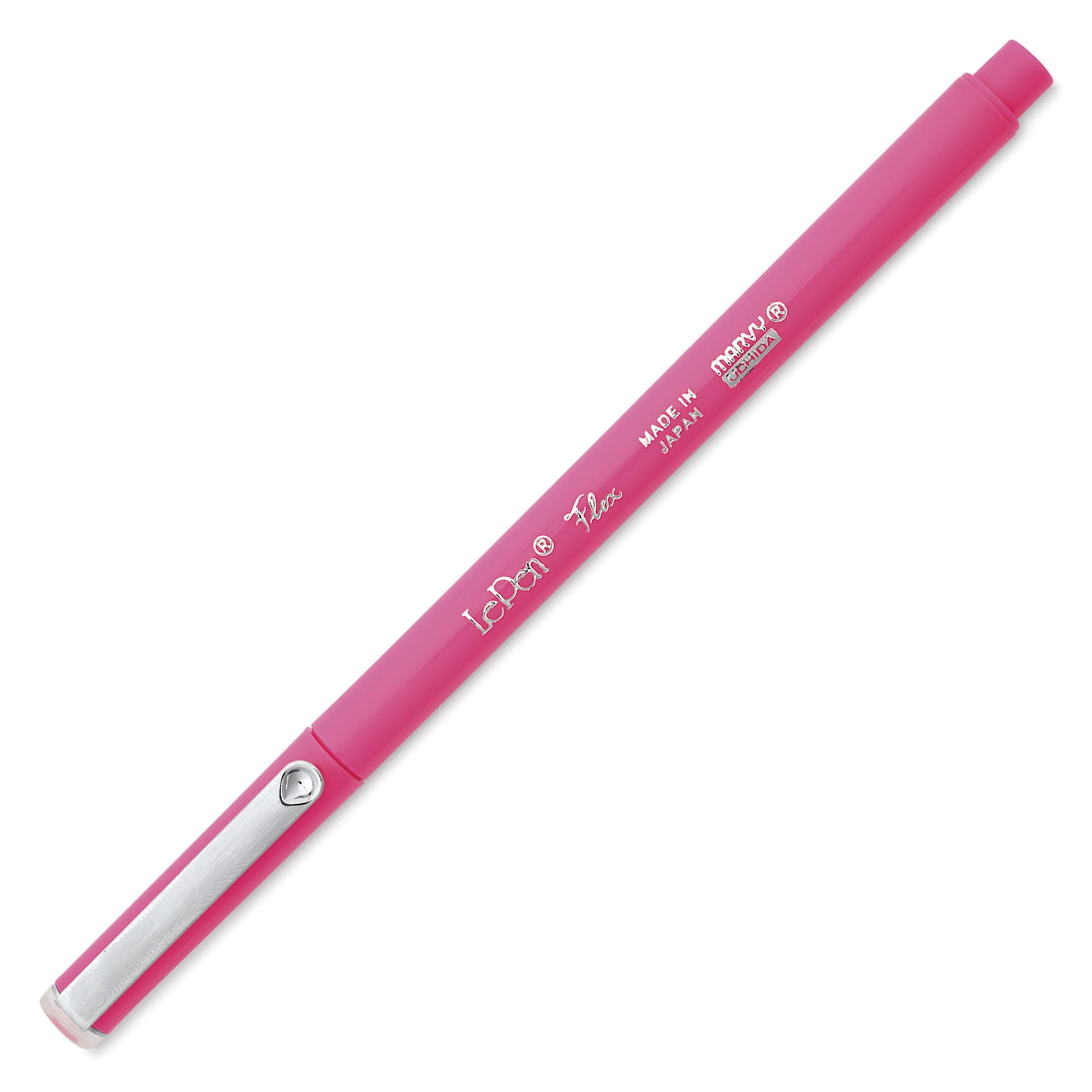 Marvy Uchida LePen Flex Marker - Fluorescent Pink, cap on