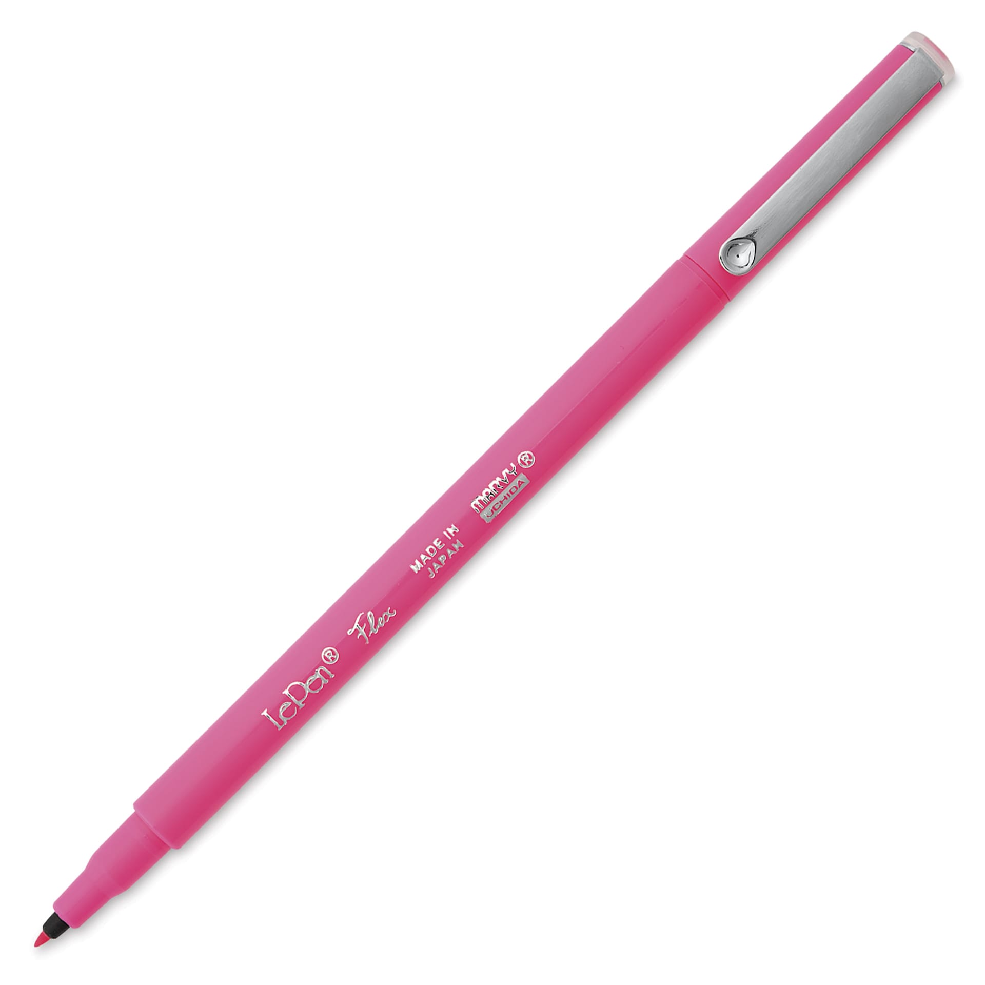 Marvy Uchida LePen Flex Marker - Fluorescent Pink, cap off