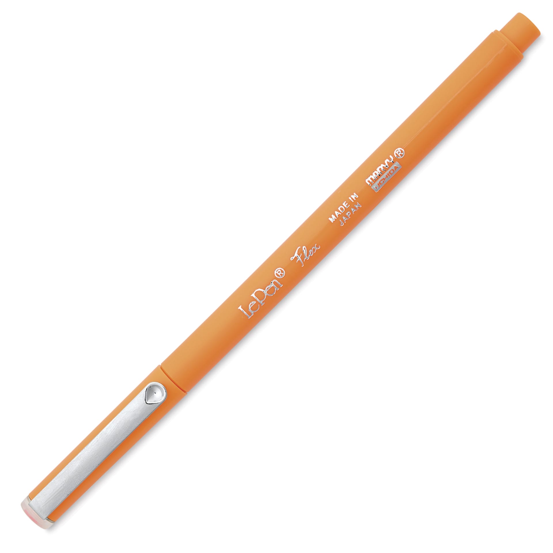 Marvy Uchida LePen Flex Marker - Fluorescent Orange, cap on