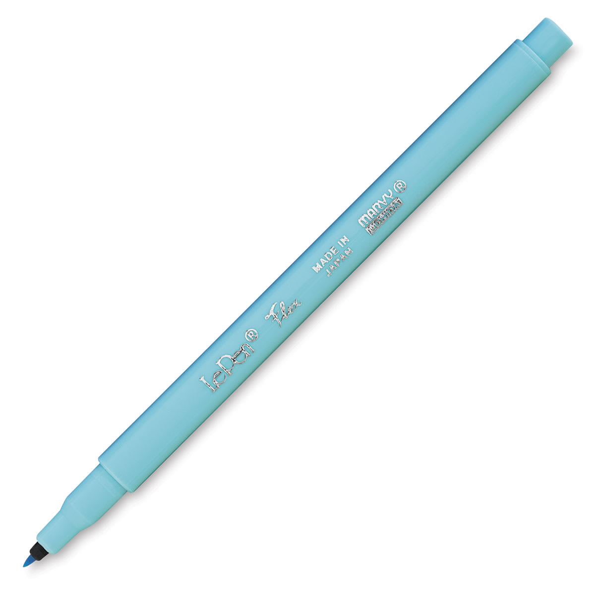 Marvy Uchida LePen Flex Marker - Pale Blue, cap off