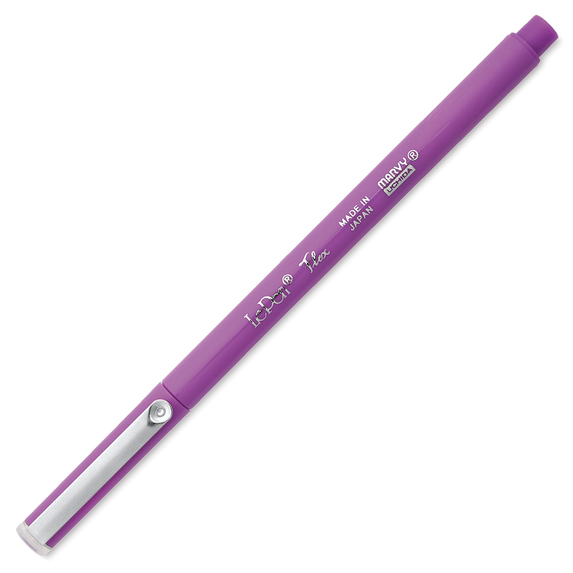 Marvy Uchida LePen Flex Marker - Fluorescent Violet, cap on