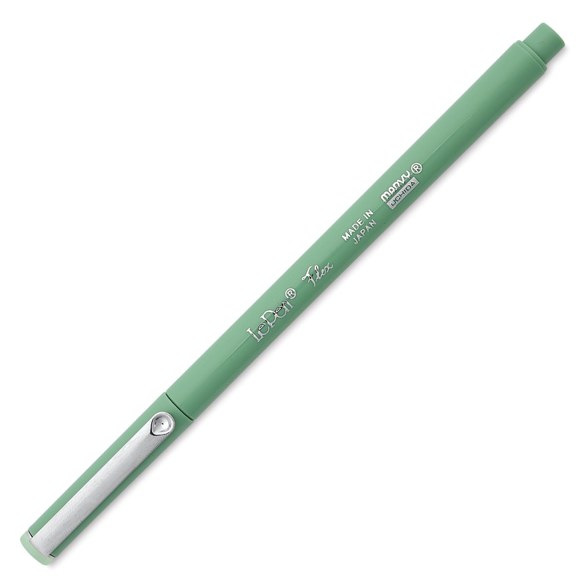 Marvy Uchida LePen Flex Marker - Jade Green, cap on