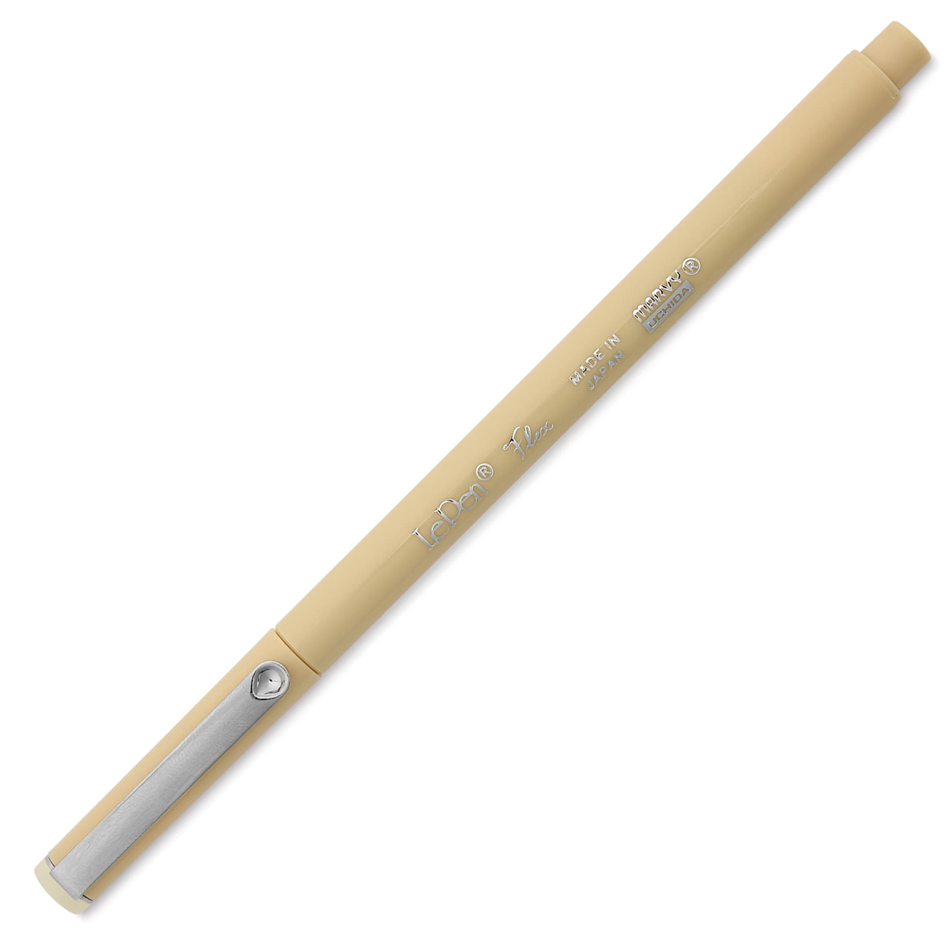 Marvy Uchida LePen Flex Marker - Beige, cap on