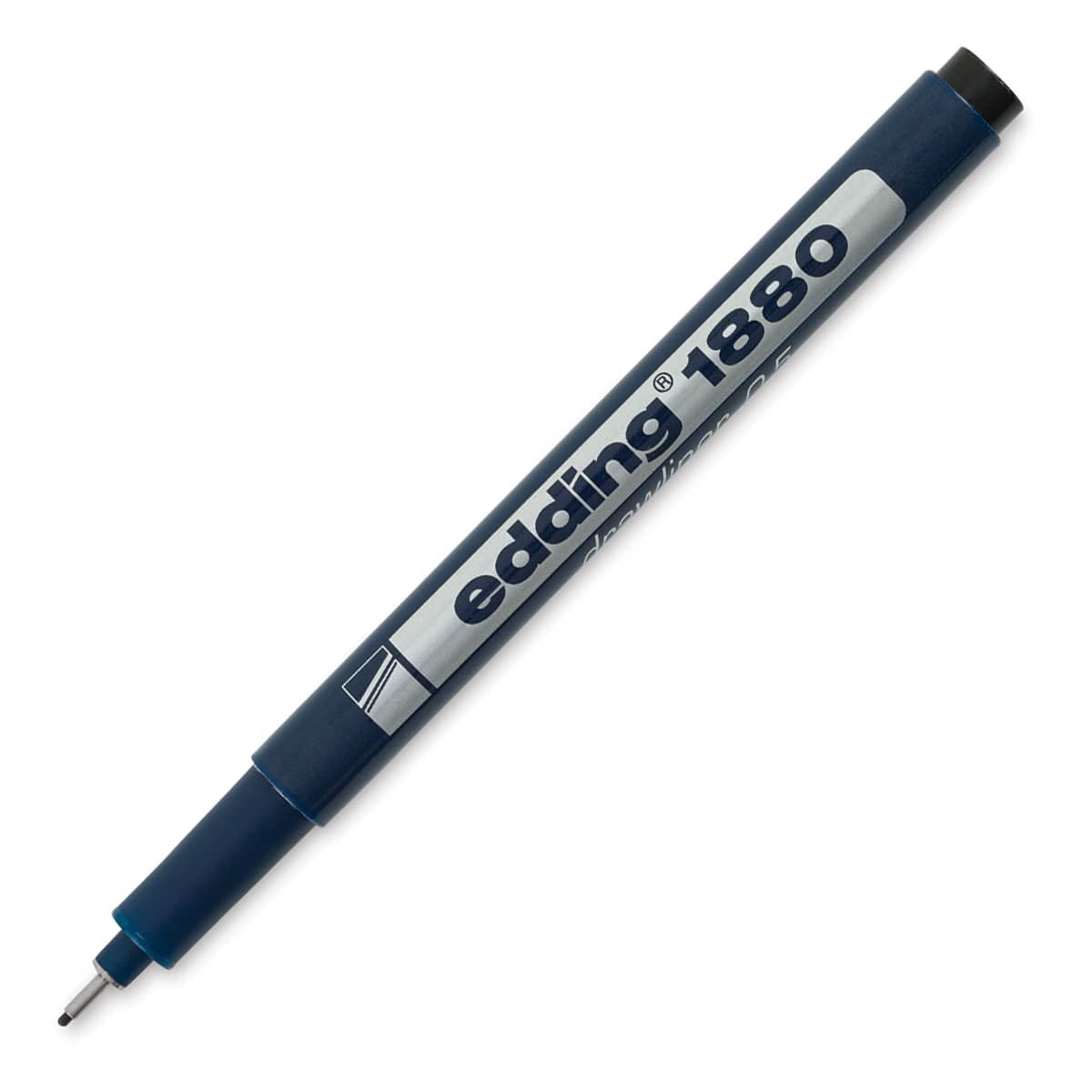 Edding 1880 Drawliner Pen - Black, Style 0.5, 0.5 mm Nib - with cap removed