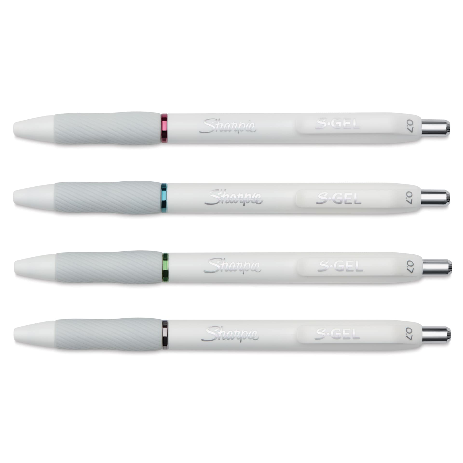 Sharpie White Fashion S-Gel Pens - Rich Dark, Set of 4, tip retracted