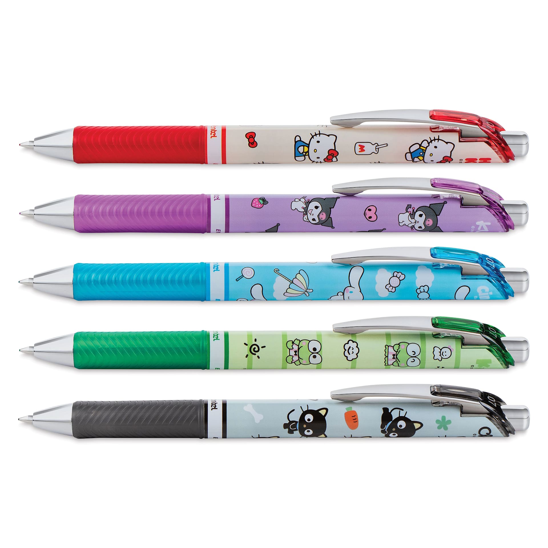 Pentel EnerGel RTX Gel Pens - Hello Kitty, Primary, Set of 5, 0.7 mm