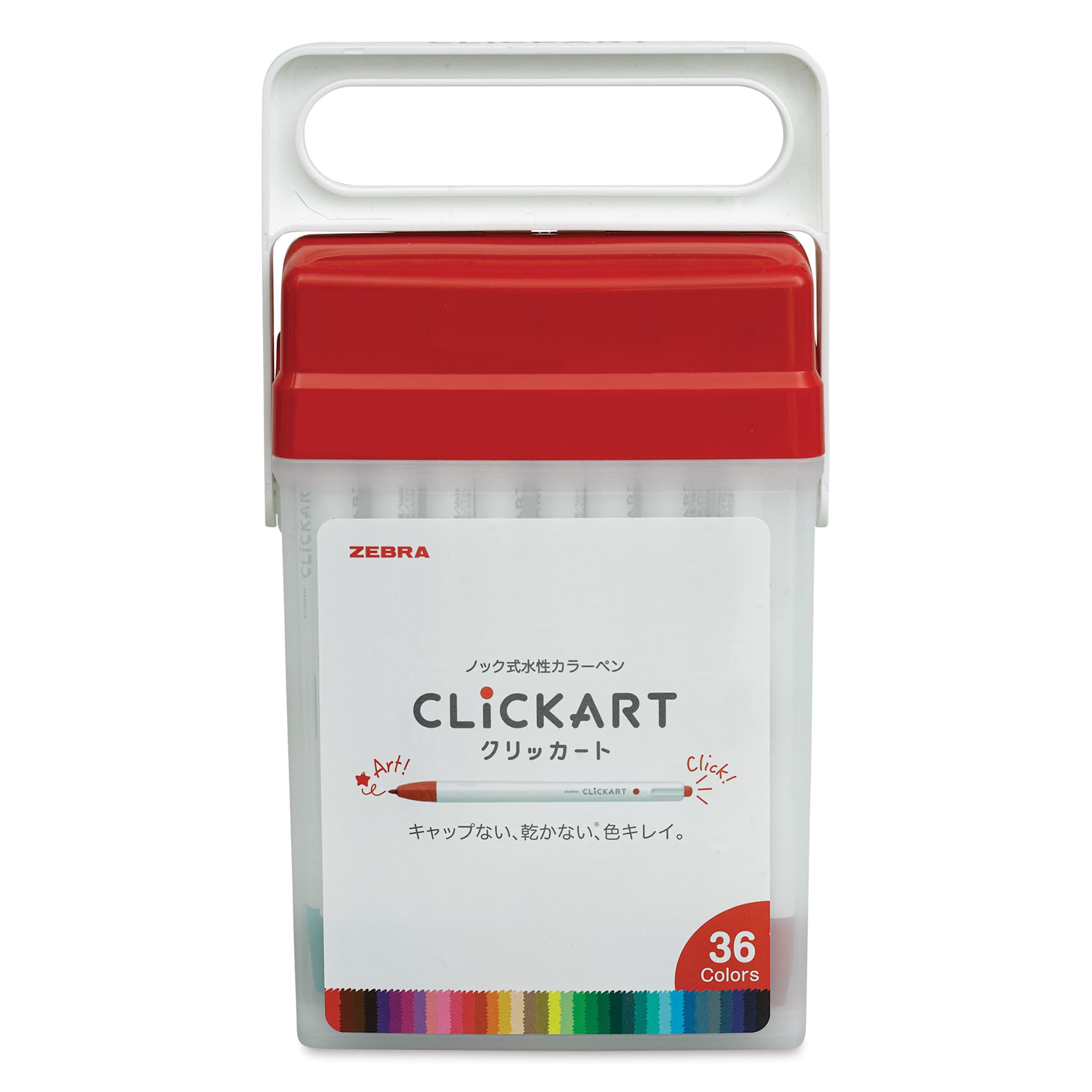 Zebra ClickArt Retractable Markers - Set of 36 (front of package)