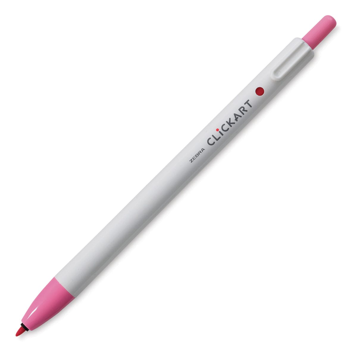 Zebra ClickArt Retractable Marker - Pink