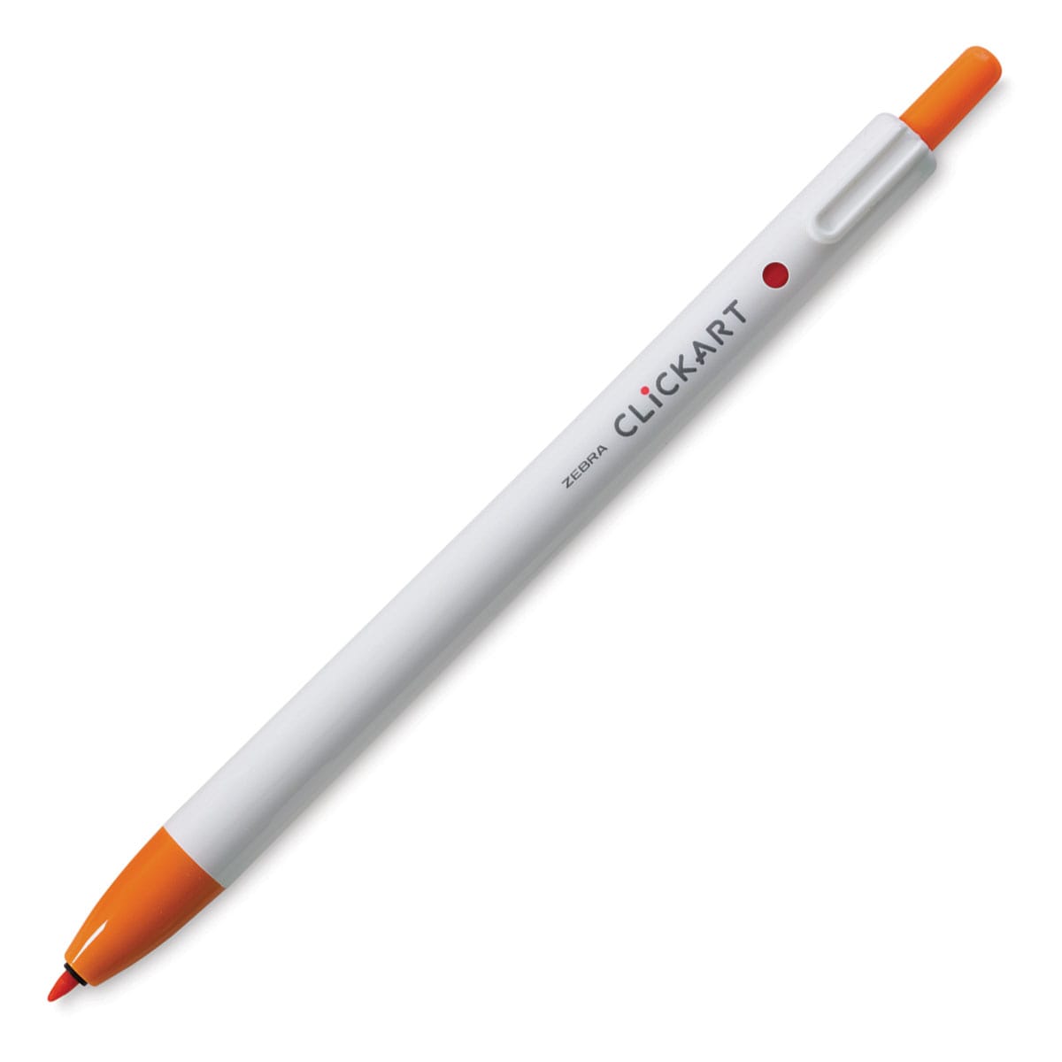 Zebra ClickArt Retractable Marker - Orange