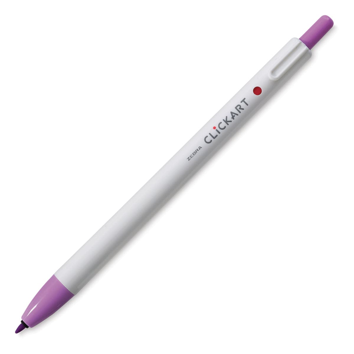 Zebra ClickArt Retractable Marker - Lavender