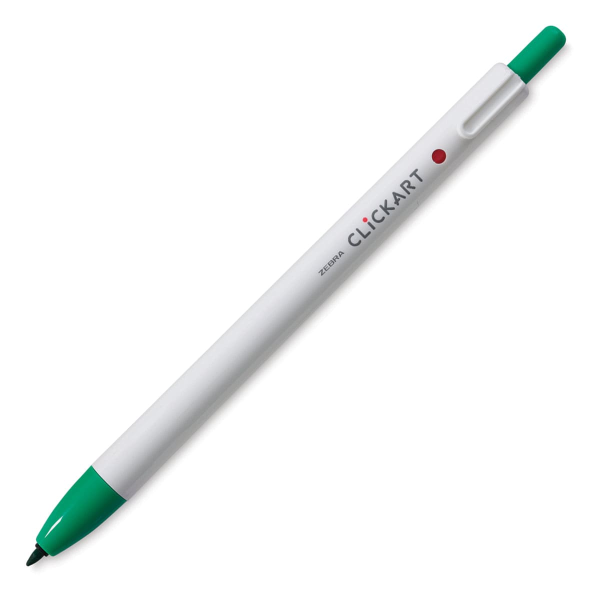 Zebra ClickArt Retractable Marker - Green