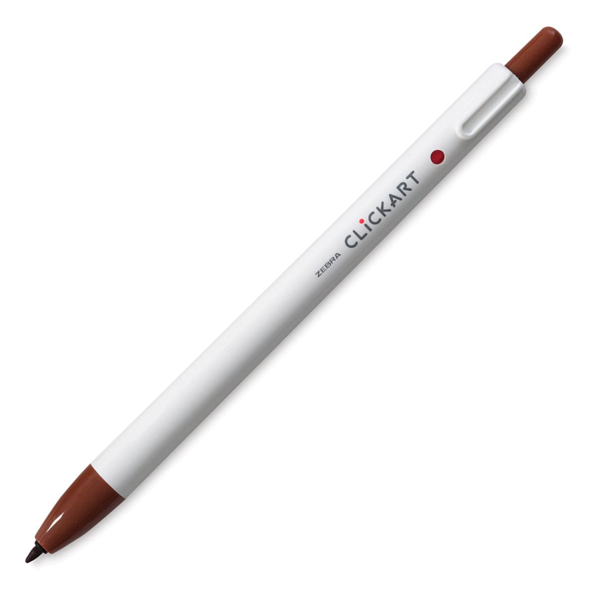 Zebra ClickArt Retractable Marker - Brown