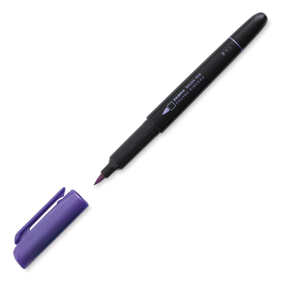 Zebra Metallic Brush Pen - Purple