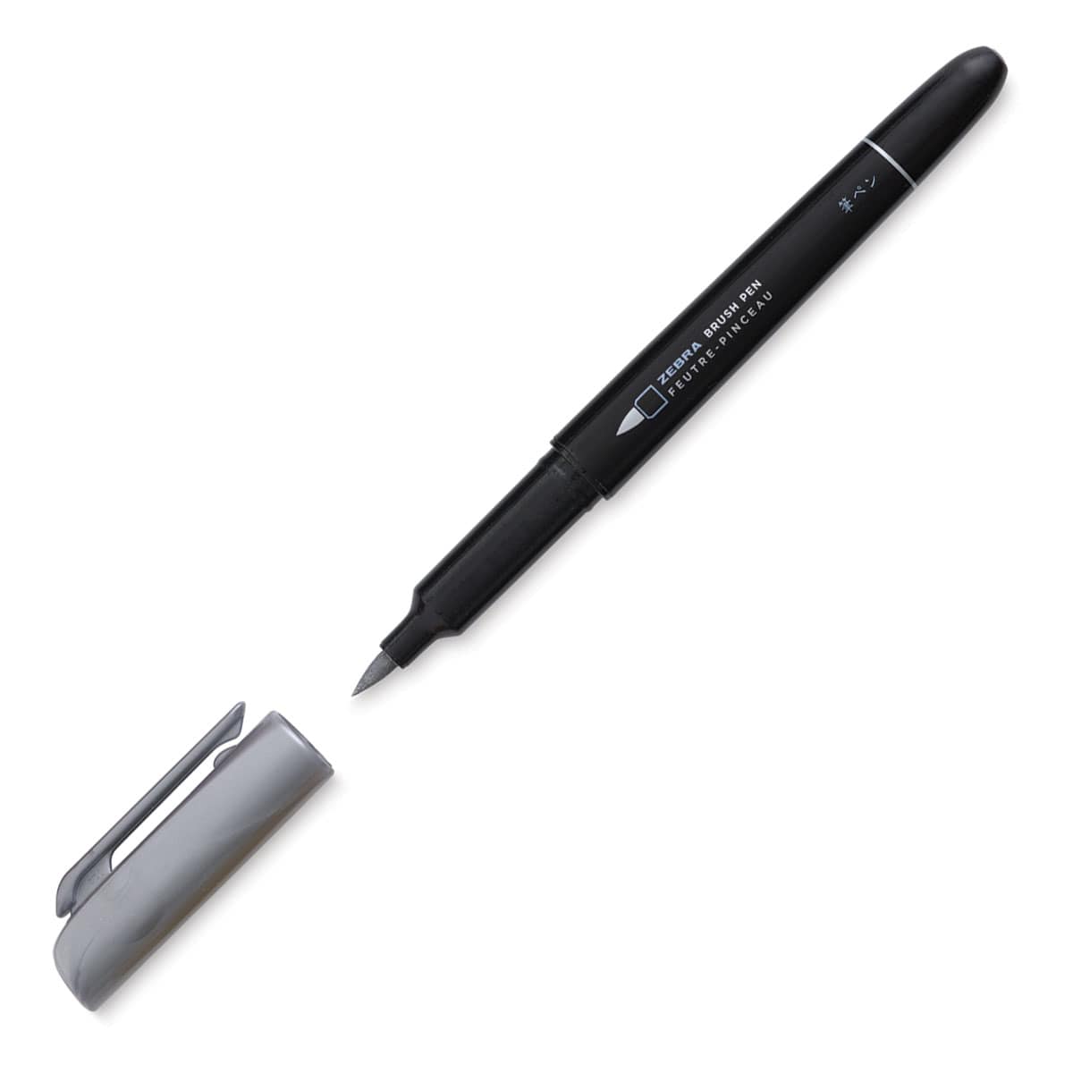 Zebra Metallic Brush Pen - Silver