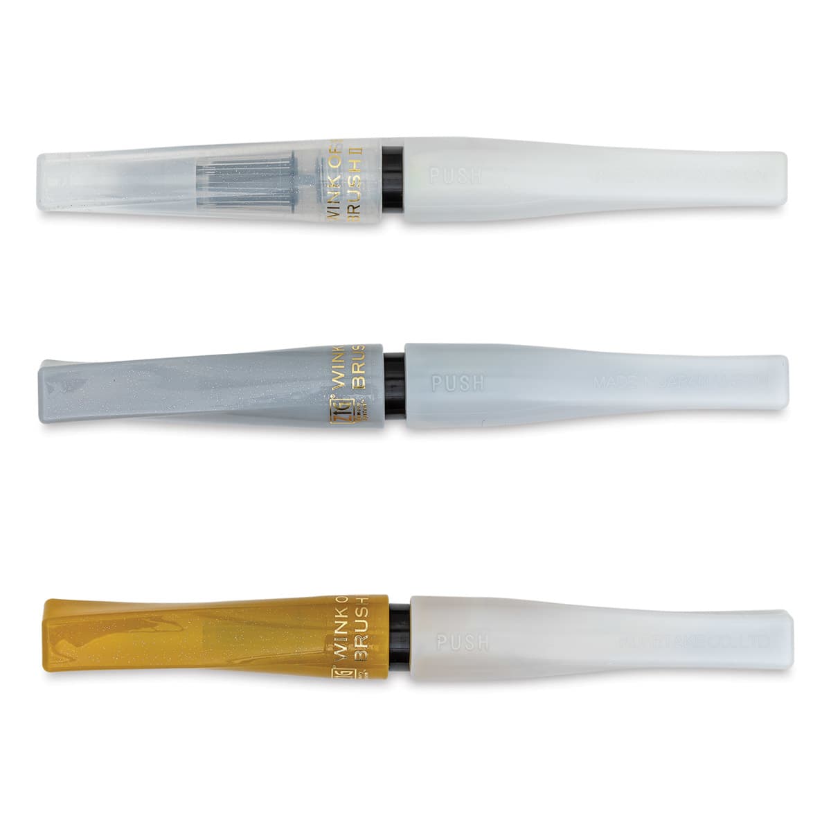 Kuretake Zig Wink of Stella Brush II Pens - Christmas Sparkle, Set of 3 (pens with caps on)