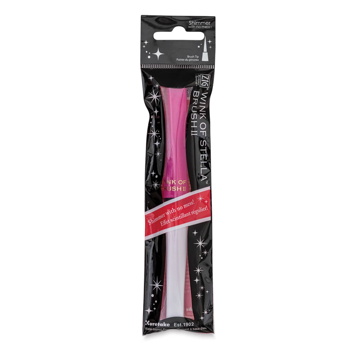 Zig Wink of Stella Brush II Pen - Pink (in package)