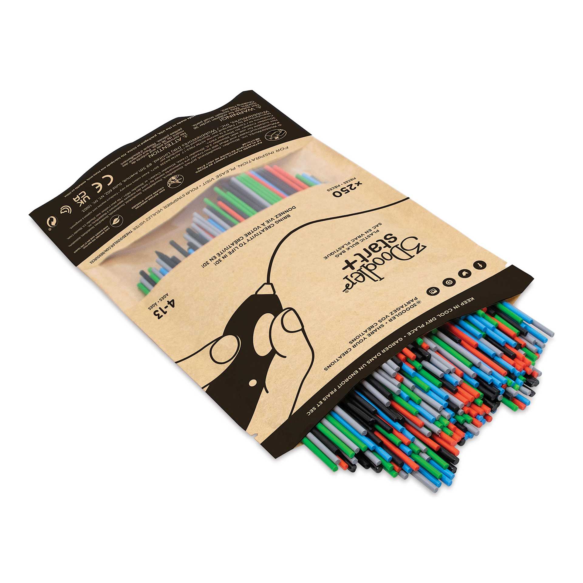 3Doodler Start+ Eco Filament - Primary Pow!, Pkg of 250
