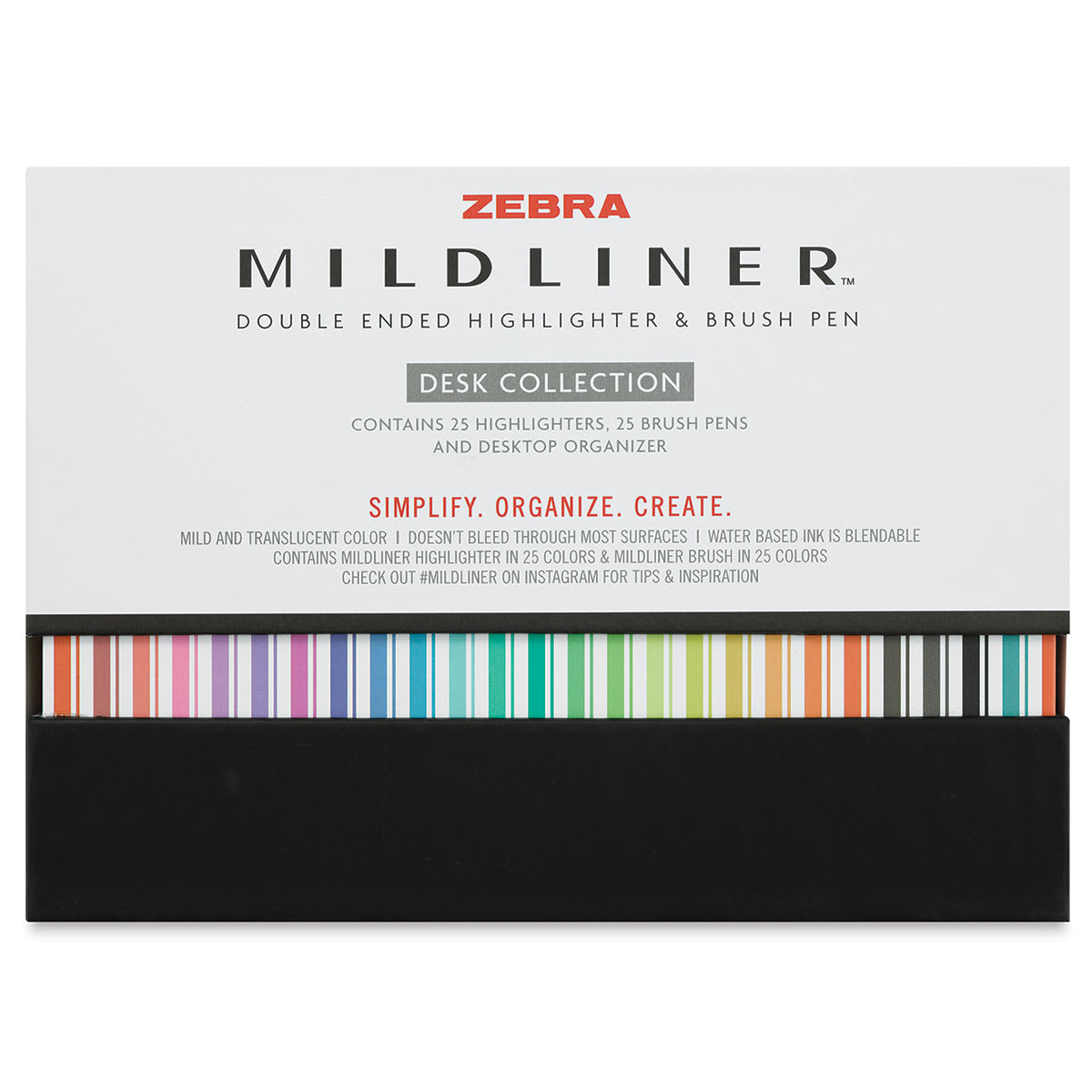 Zebra Mildliner Pens Complete Collection - Set of 50 (back of box)