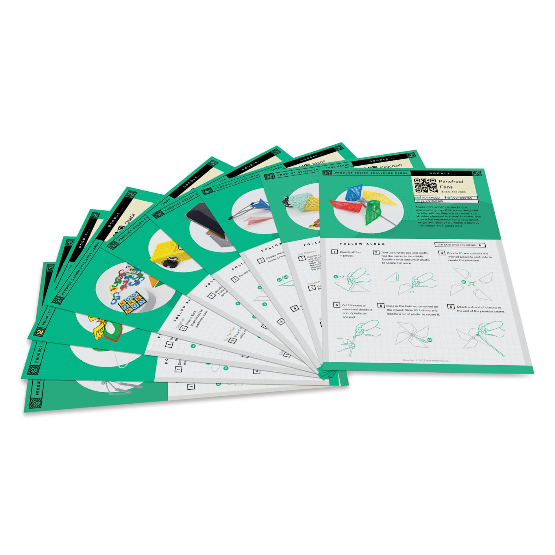3Doodler Start+ Accessory Kit, challenge cards