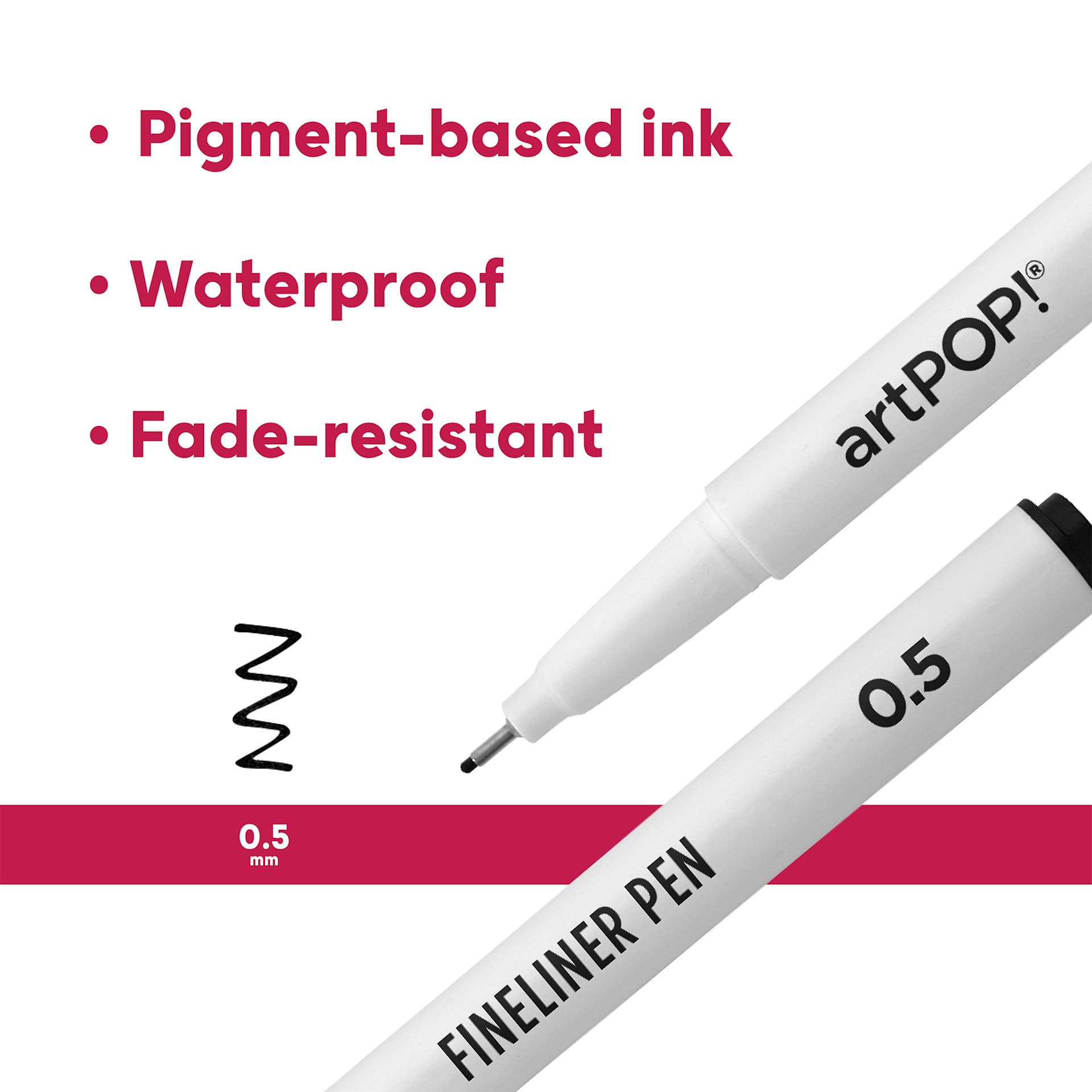 artPOP! Fineliner Pens - Set of 3, 0.5 mm