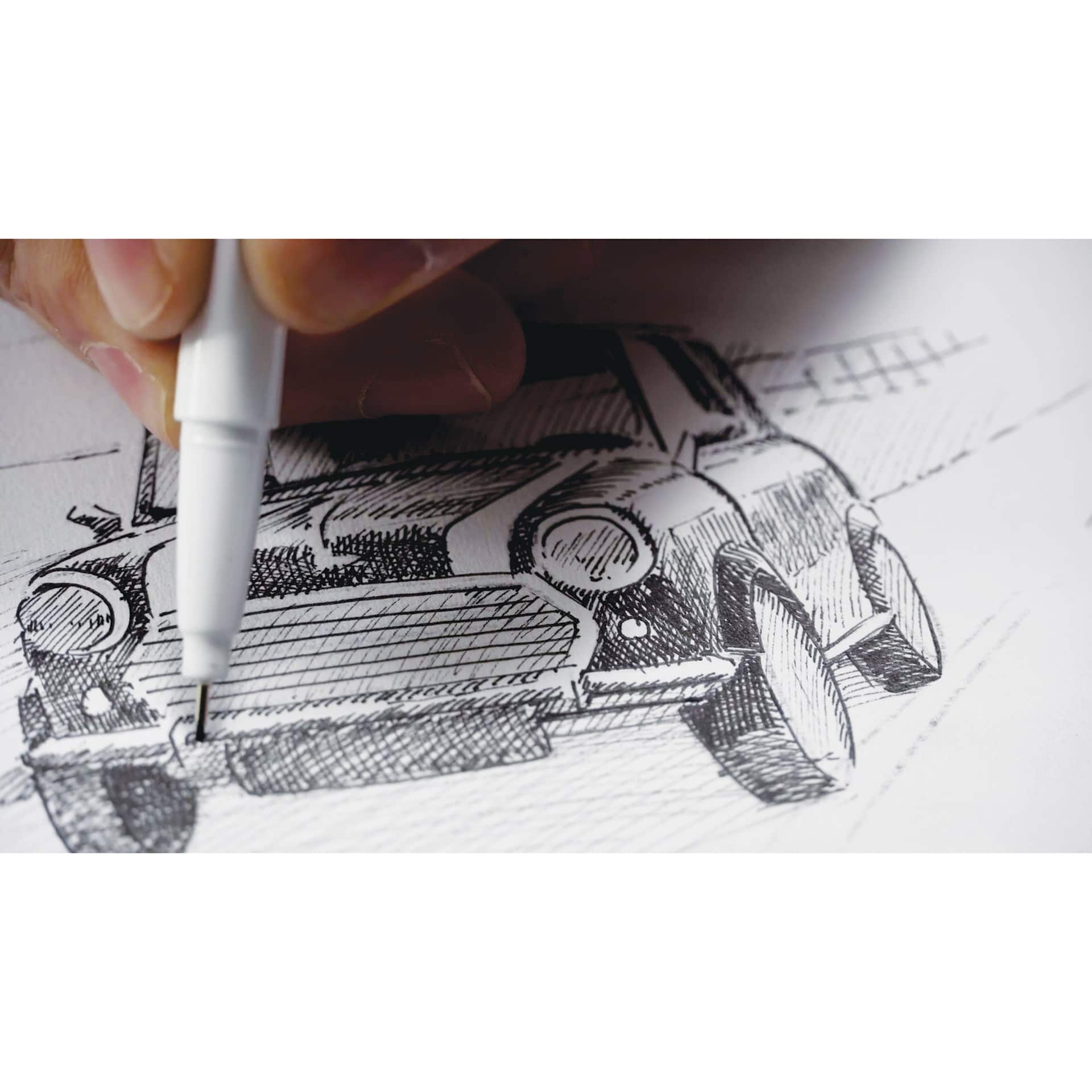 artPOP! Fineliner Pens - close-up of automobile drawing