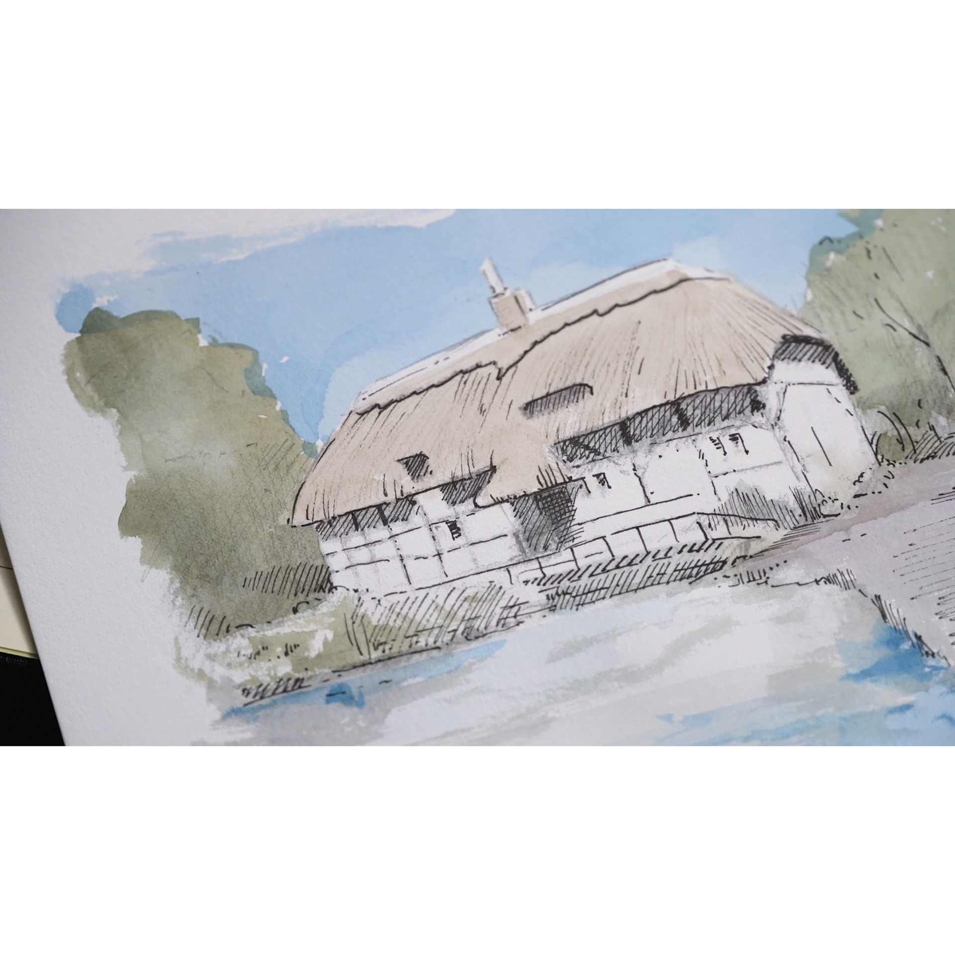 artPOP! Fineliner Pens - close-up of cottage drawing