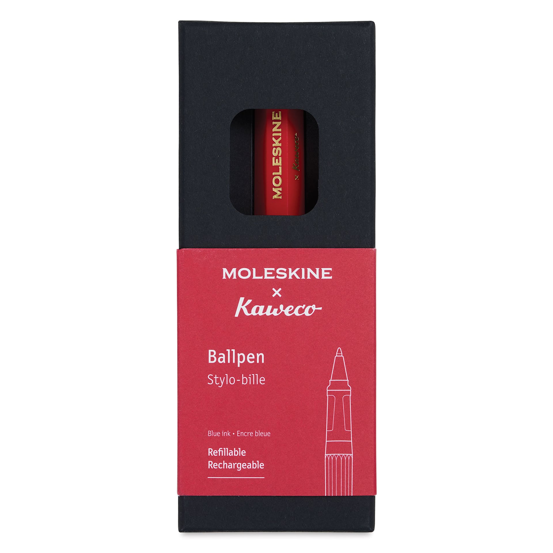 Moleskine Kaweco Ballpoint Pen - Red front of packaging