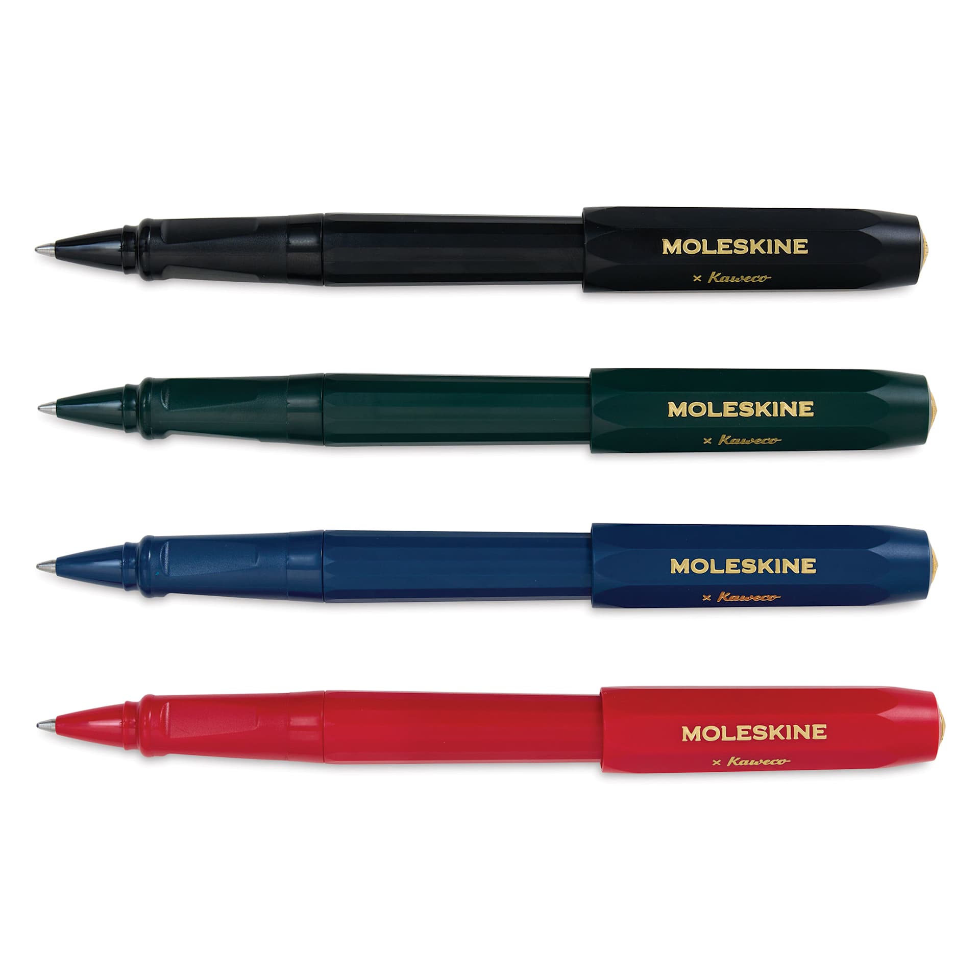 Moleskine Kaweco Ballpoint Pens with caps off