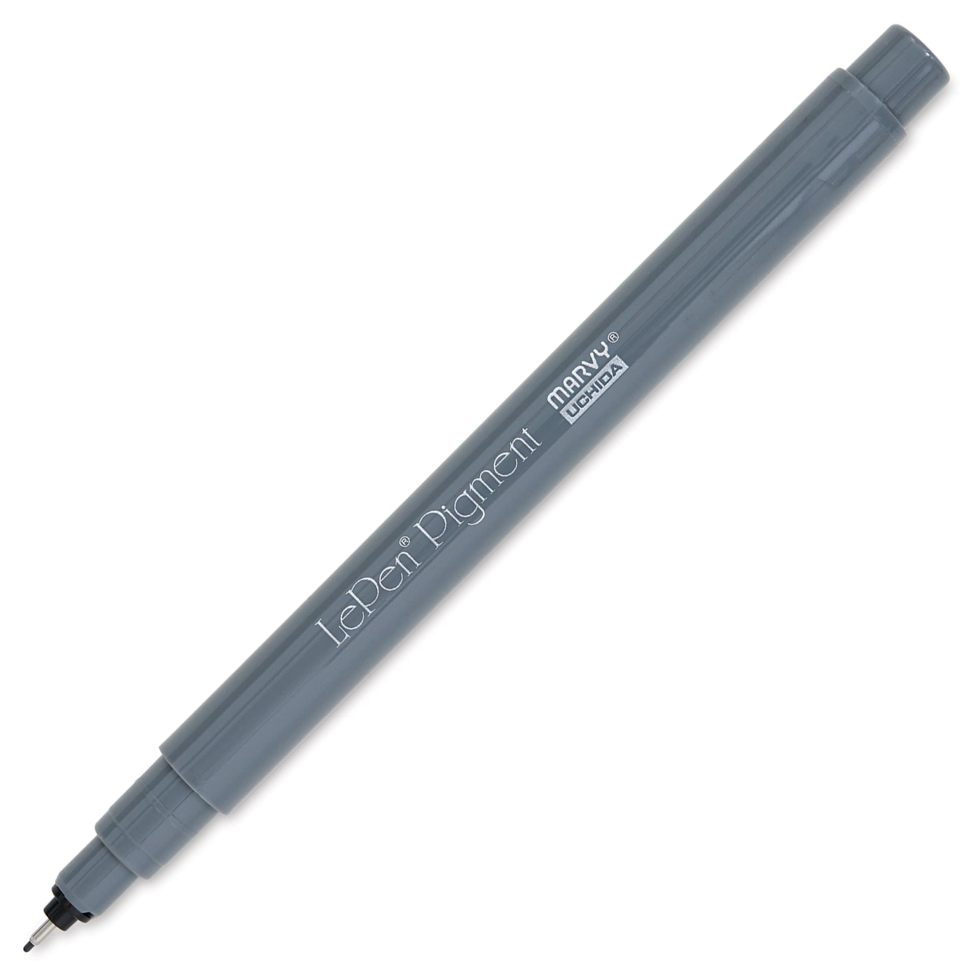 Marvy Uchida LePen Pigment Pen - Dark Gray with cap off