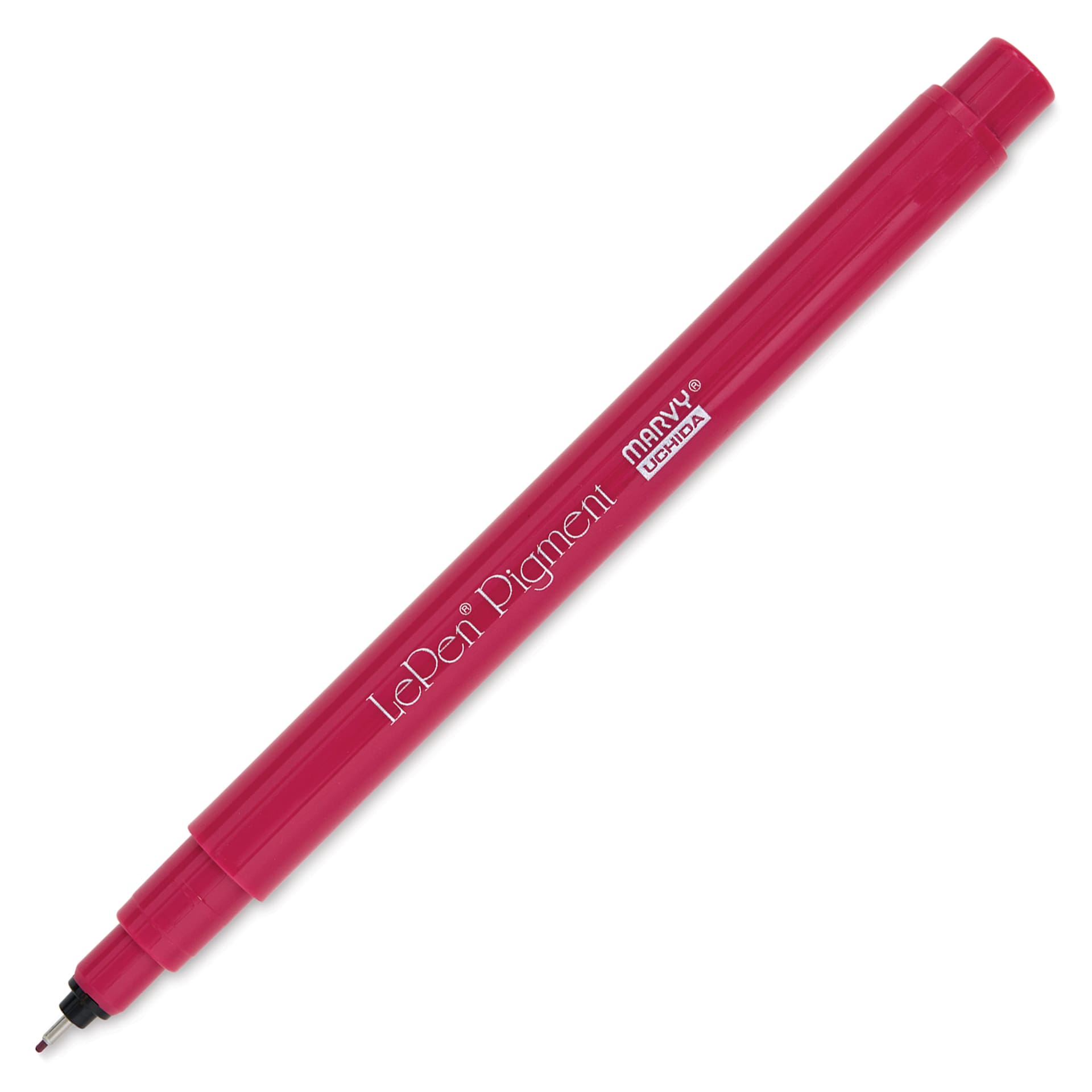 Marvy Uchida LePen Pigment Pen - Burgundy with cap off