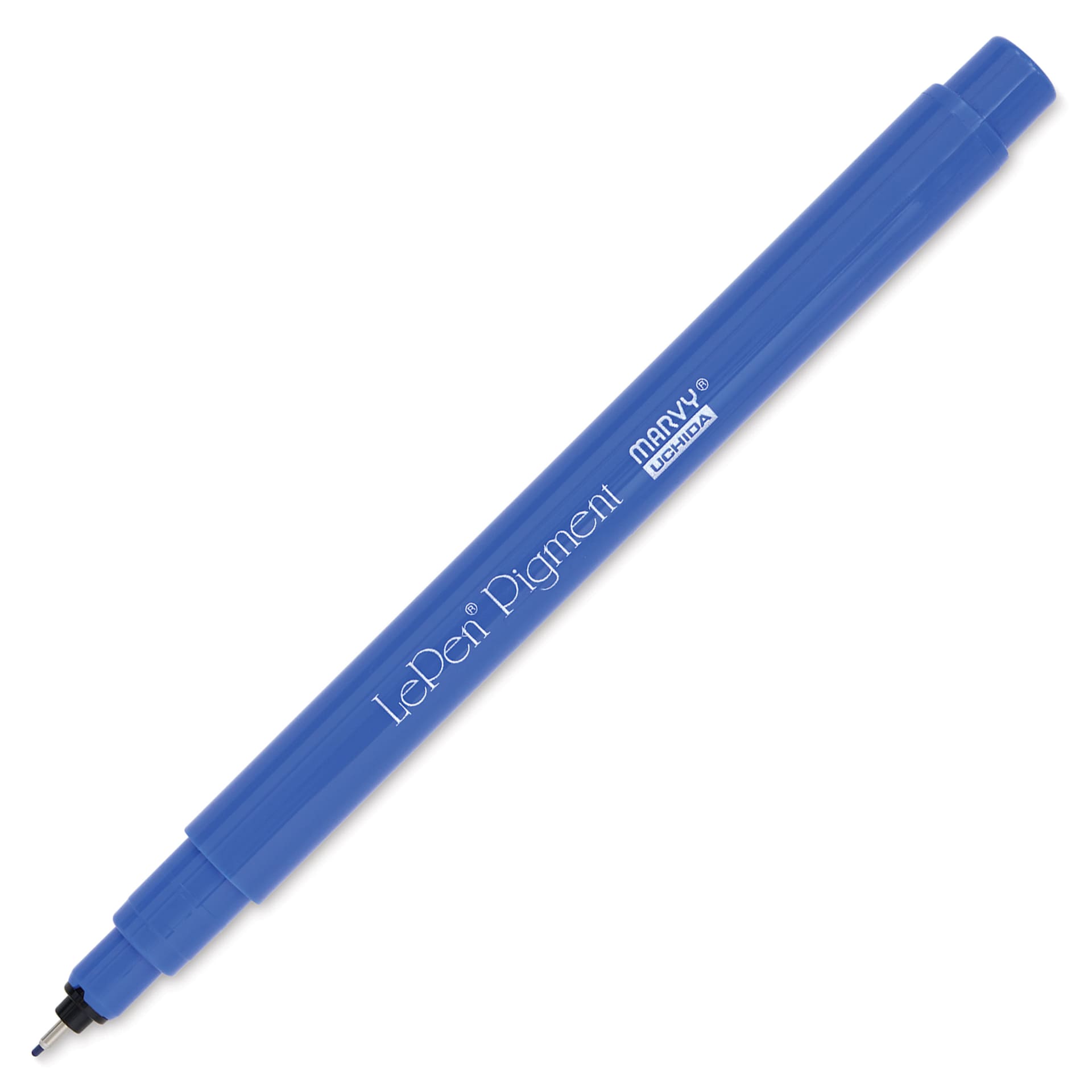 Marvy Uchida LePen Pigment Pen - Blue with cap off