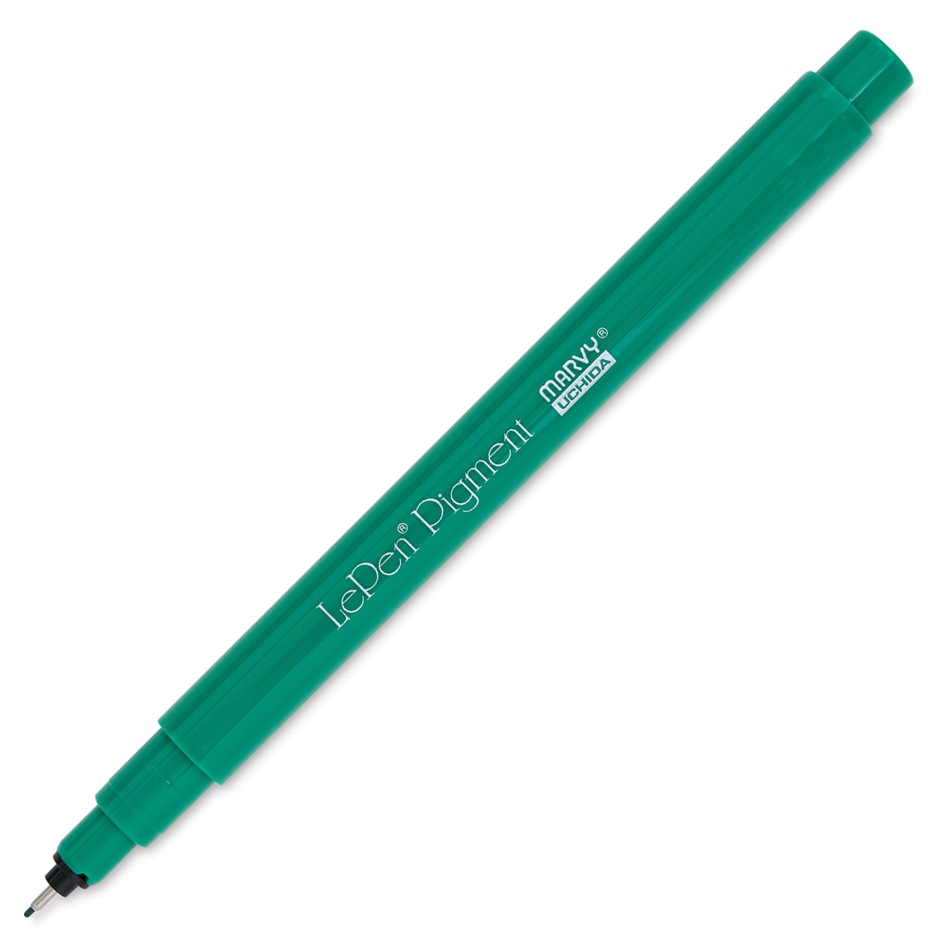 Marvy Uchida LePen Pigment Pen - Green with cap off