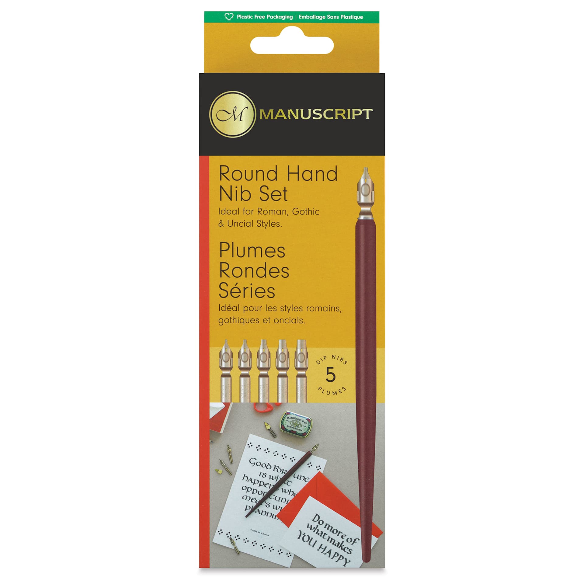 Manuscript Leonardt Dip Pen Sets - Round Hand Nib Set, front of the packaging