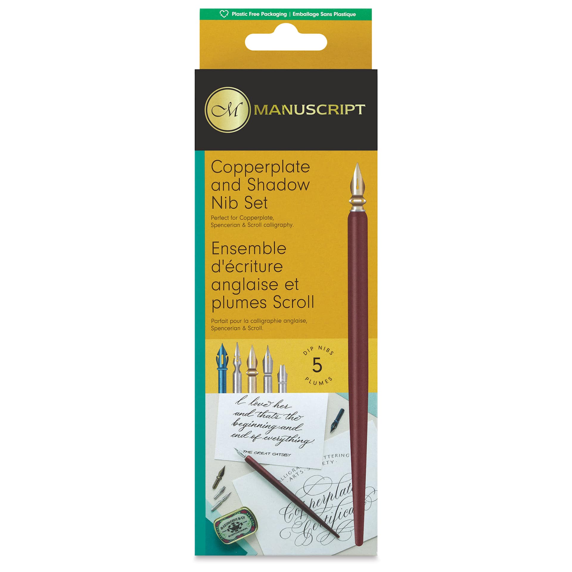 Manuscript Leonardt Dip Pen Sets - Copperplate & Shadow Set, front of the packaging