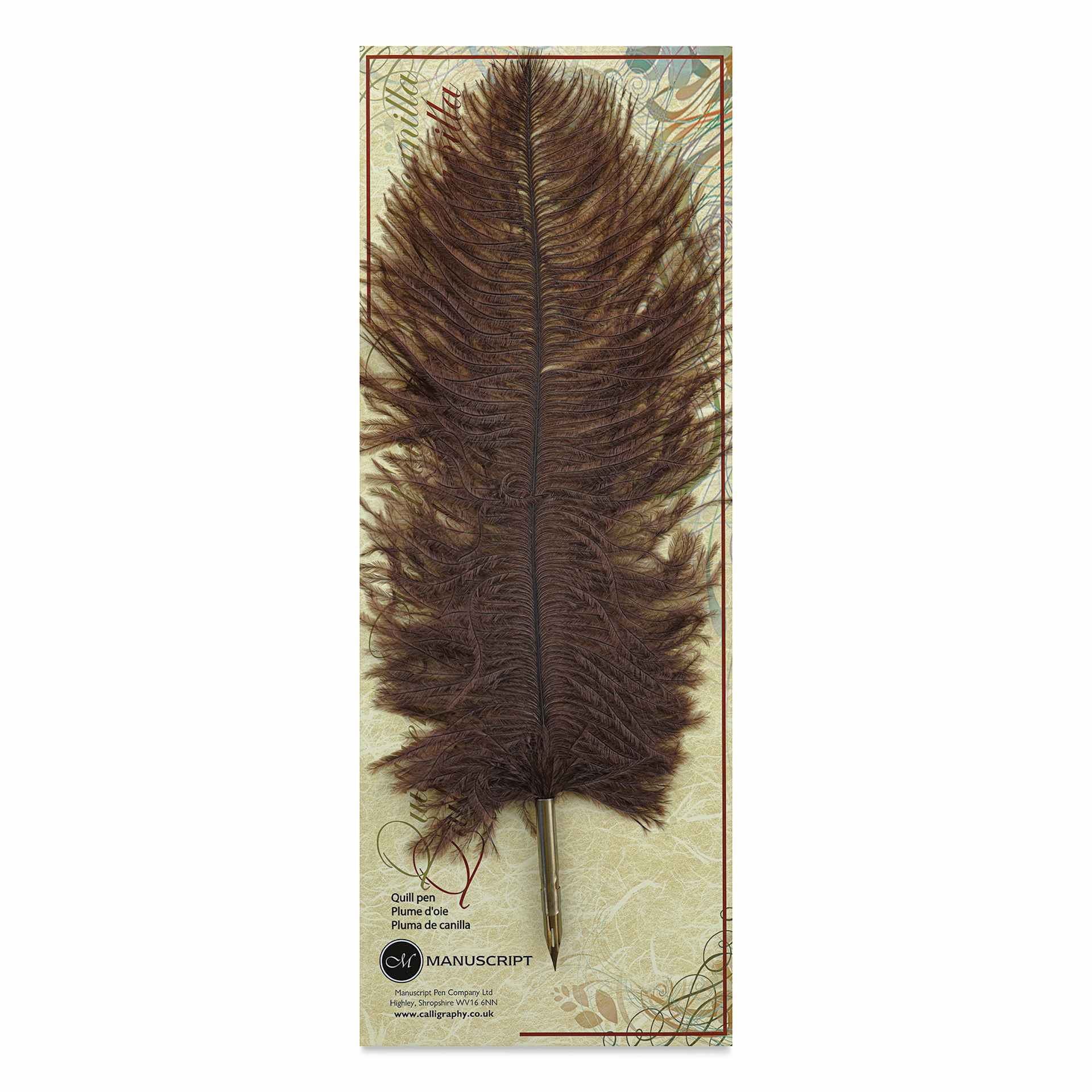 Manuscript Decorative Quill Dip Pen - Chocolate, front of the packaging