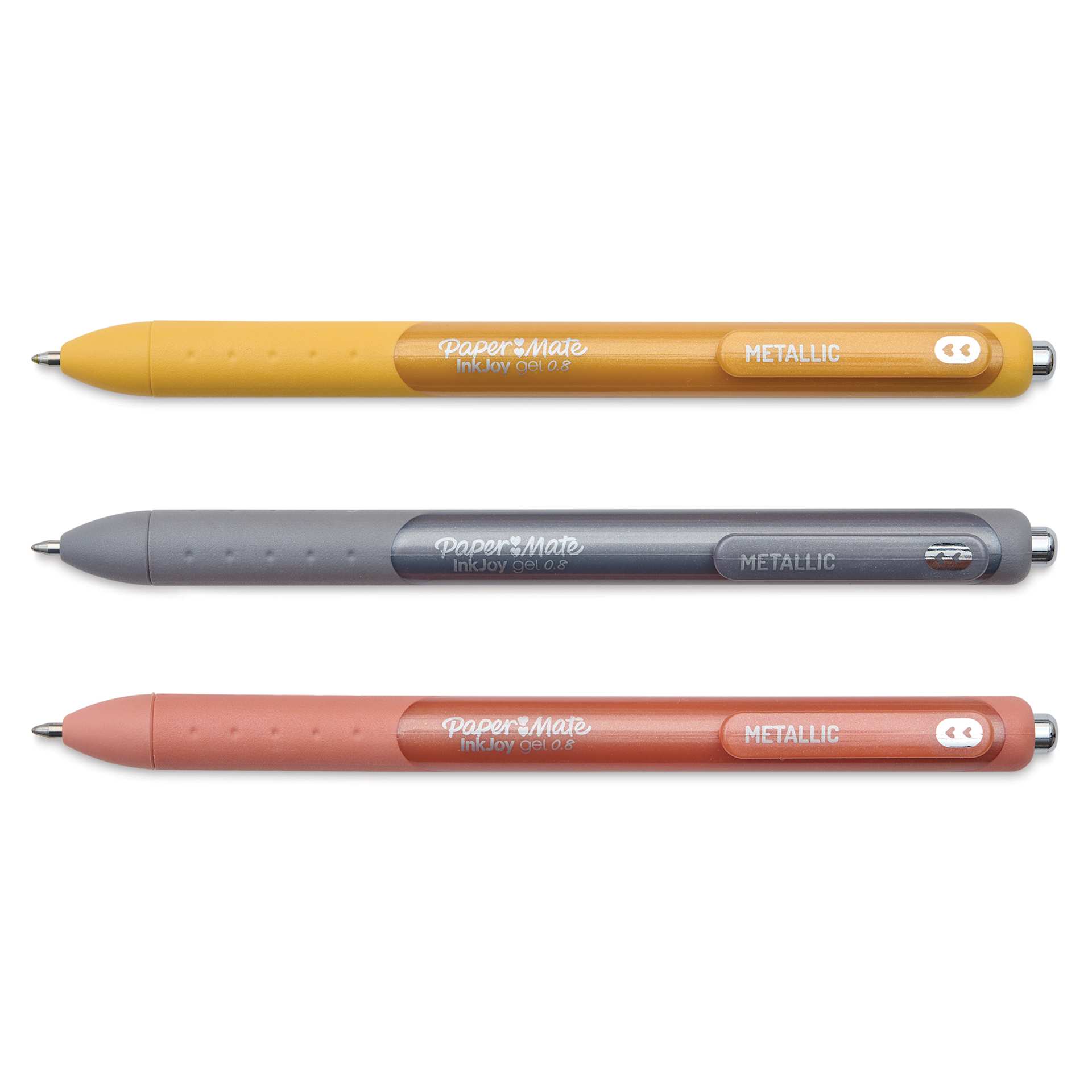 Paper Mate Inkjoy Retractable Metallic Gel Pens - Assorted Colors, Set of 3