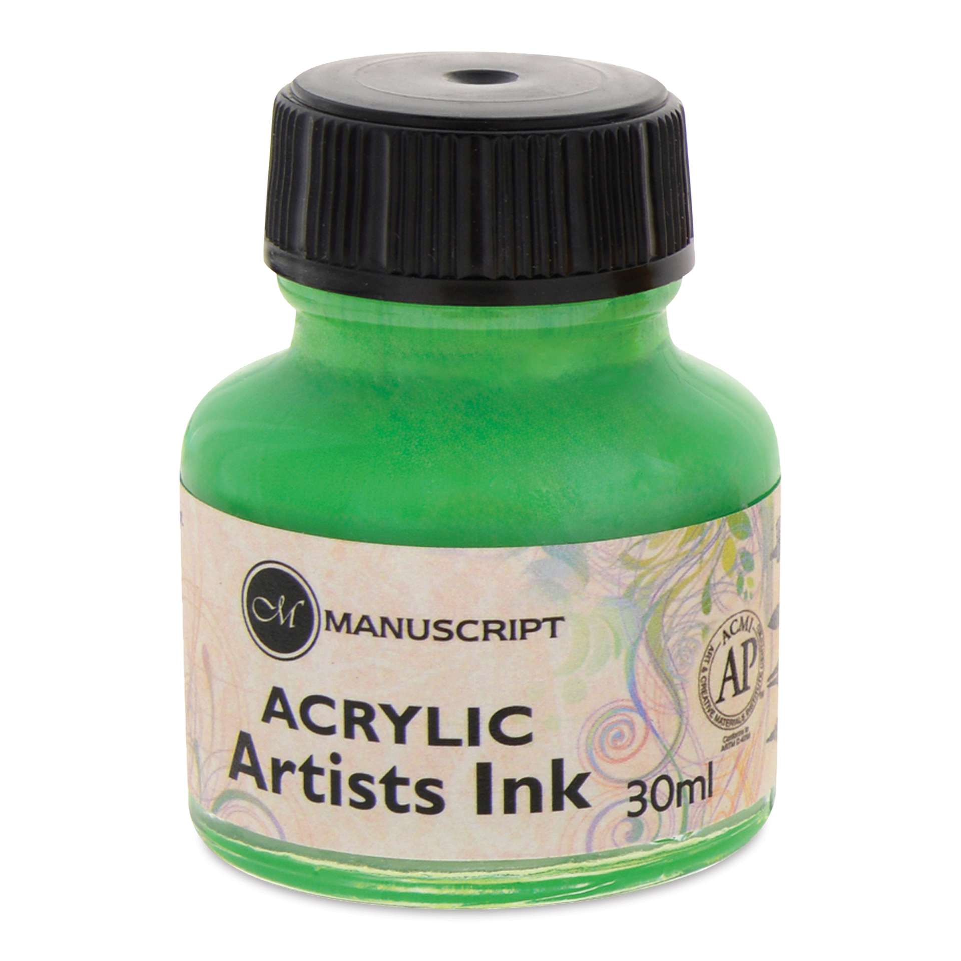 Manuscript Acrylic Artist's Ink - Emerald Green, 30 ml
