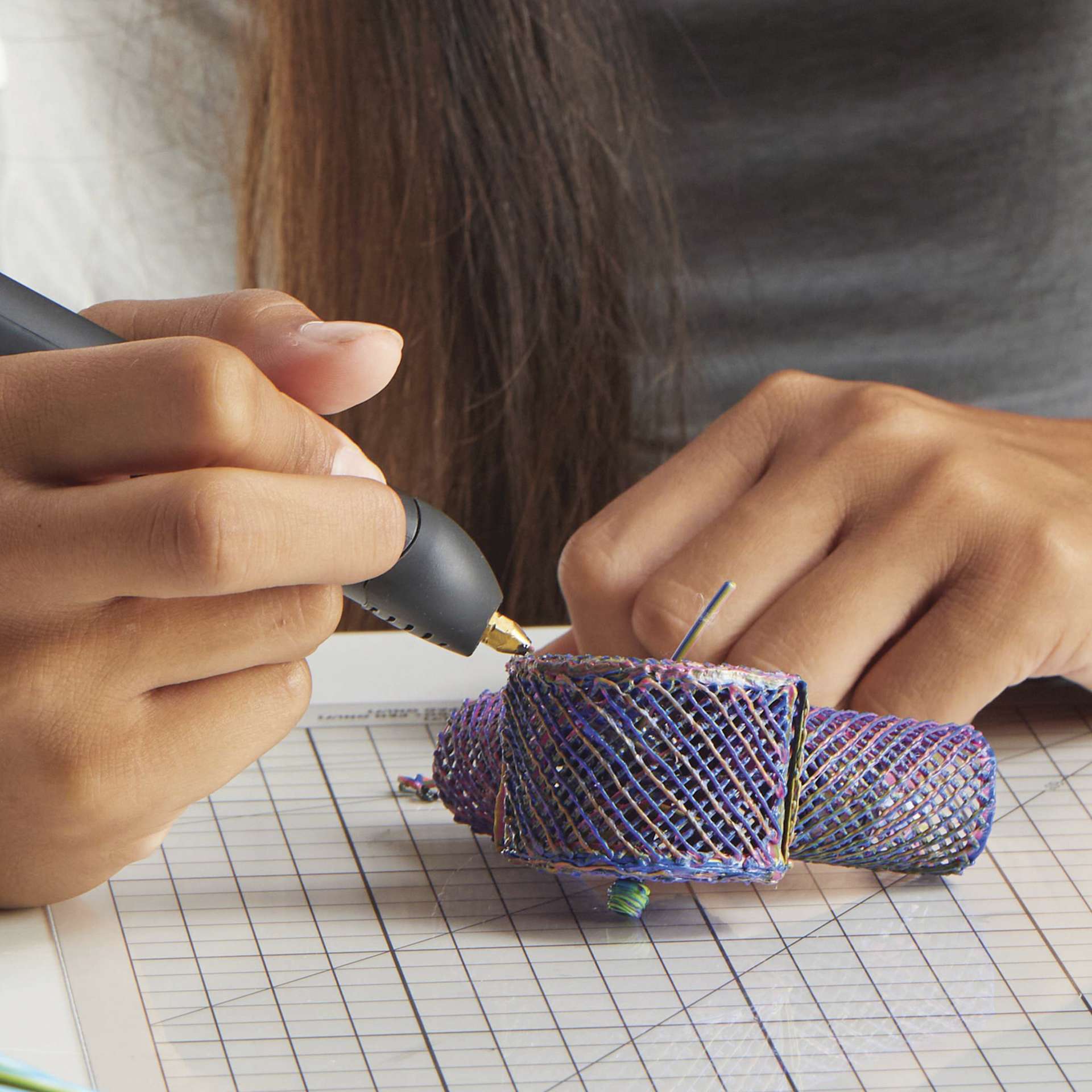 3Doodler Flow Tri-Color Filament Refills - in use