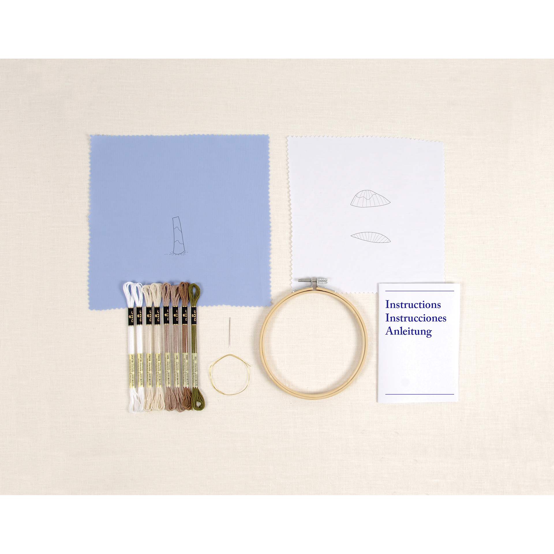 DMC 3D Embroidery Kit - Prince Mushroom contents