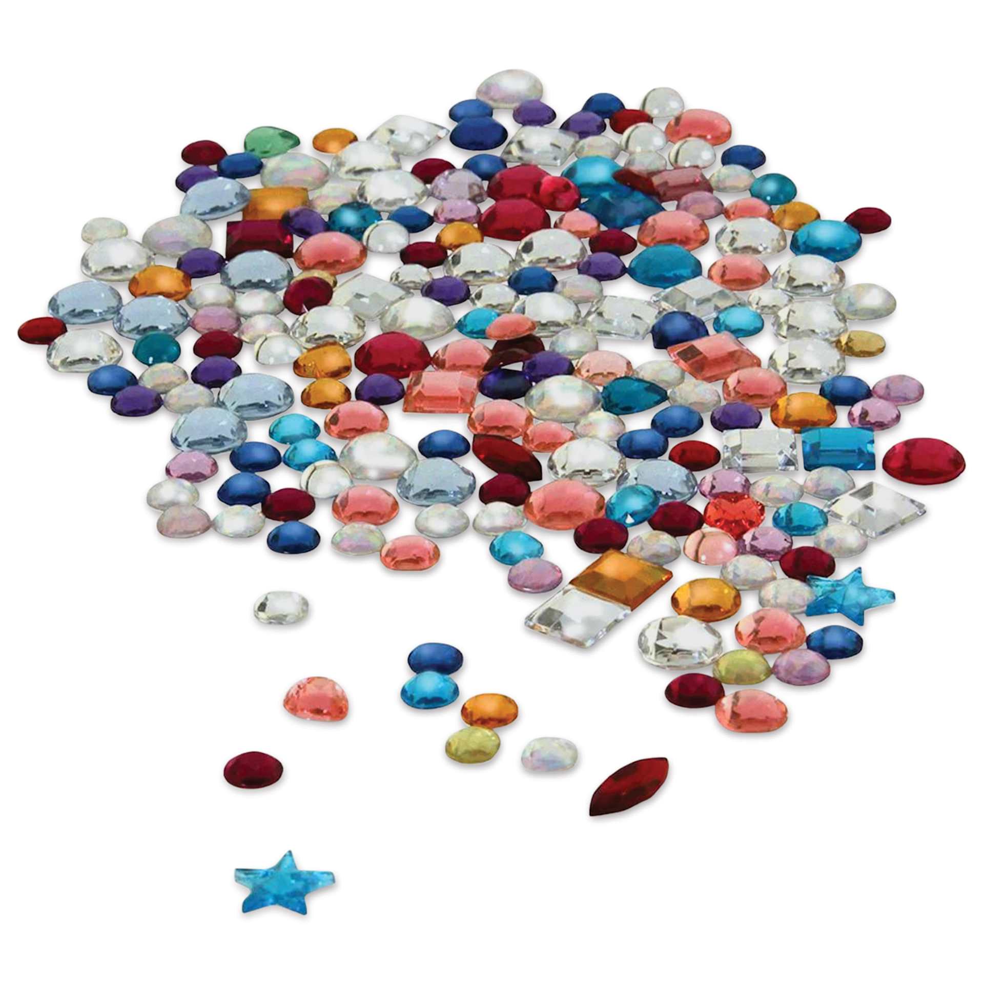 Hygloss Acrylic Gemstones - Assorted, 3 oz, Jar, out of jar