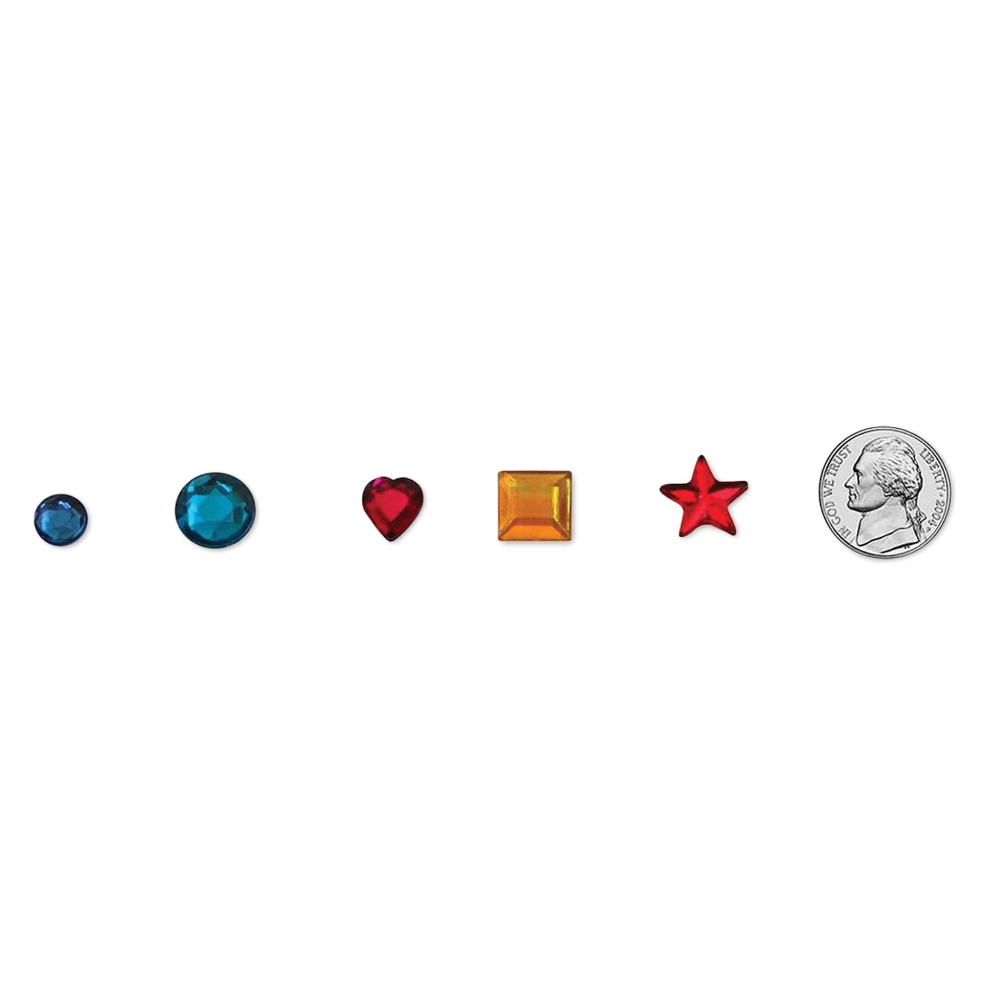 Hygloss Acrylic Gemstones - Assorted, 3 oz, Jar, sizes